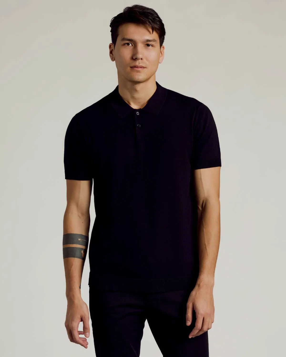 Black Dressy Polo sold by True Classic