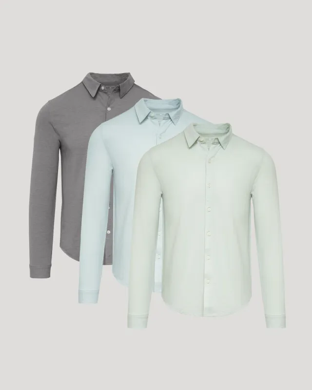 Long Sleeve Modern Knit Oxford 3-Pack sold by True Classic