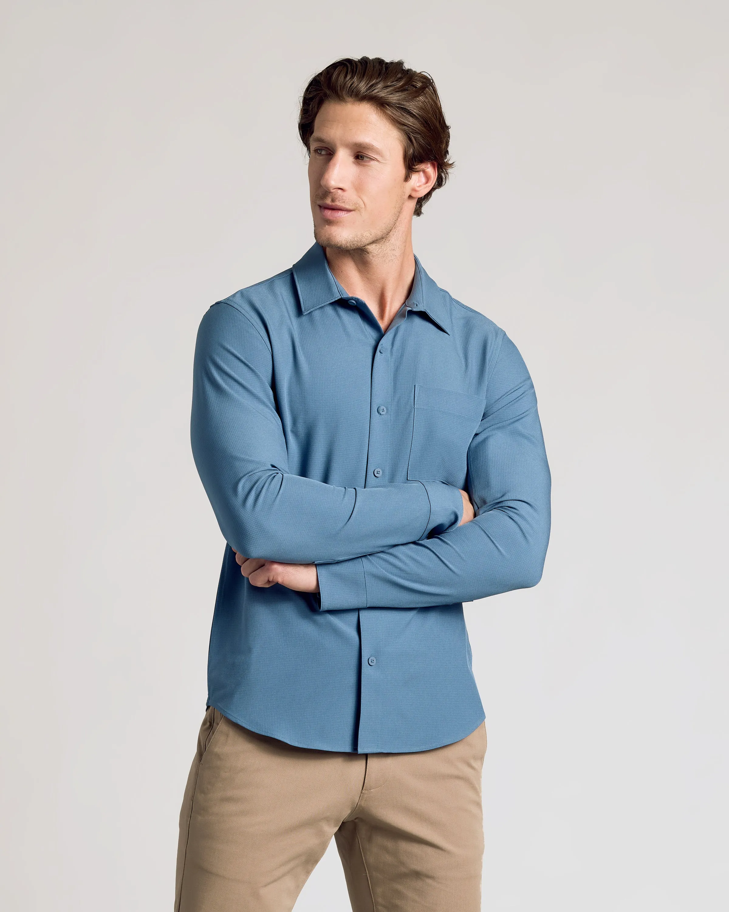 Fiord Long Sleeve Ripstop Commuter Shirt sold by True Classic product image thumbnail 4