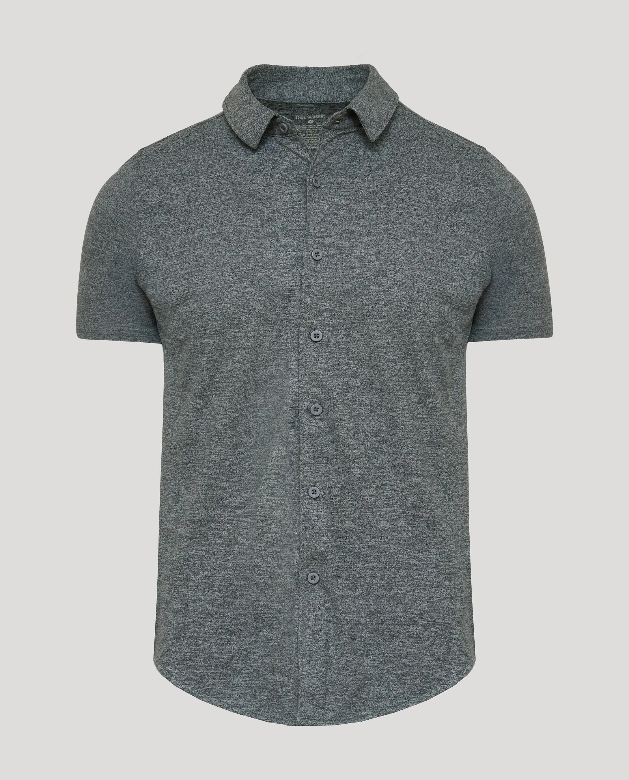 Charcoal Heather Gray Short Sleeve Comfort Knit Shirt sold by True Classic product image thumbnail 2