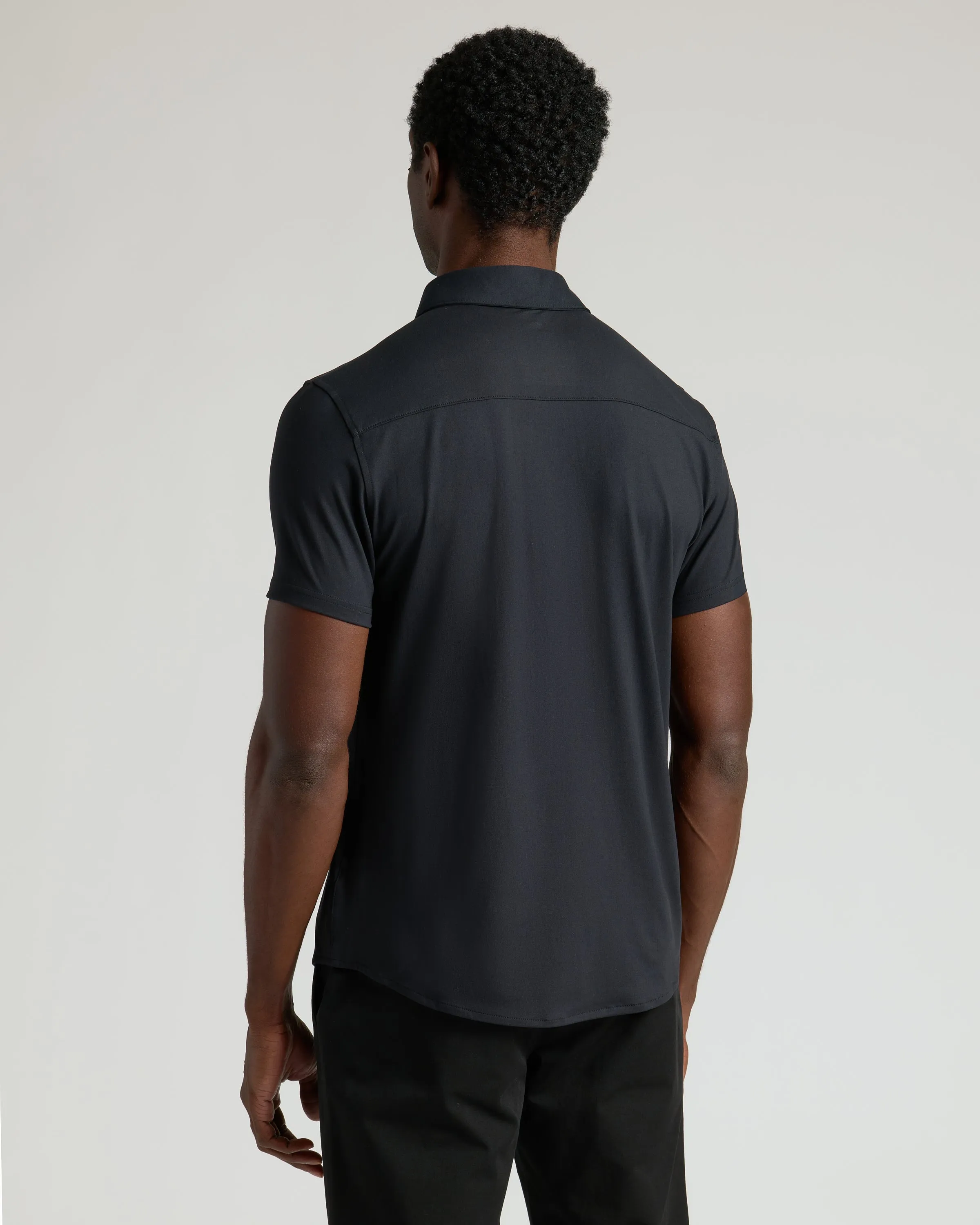 Black Short Sleeve Comfort Knit Shirt sold by True Classic product image thumbnail 3