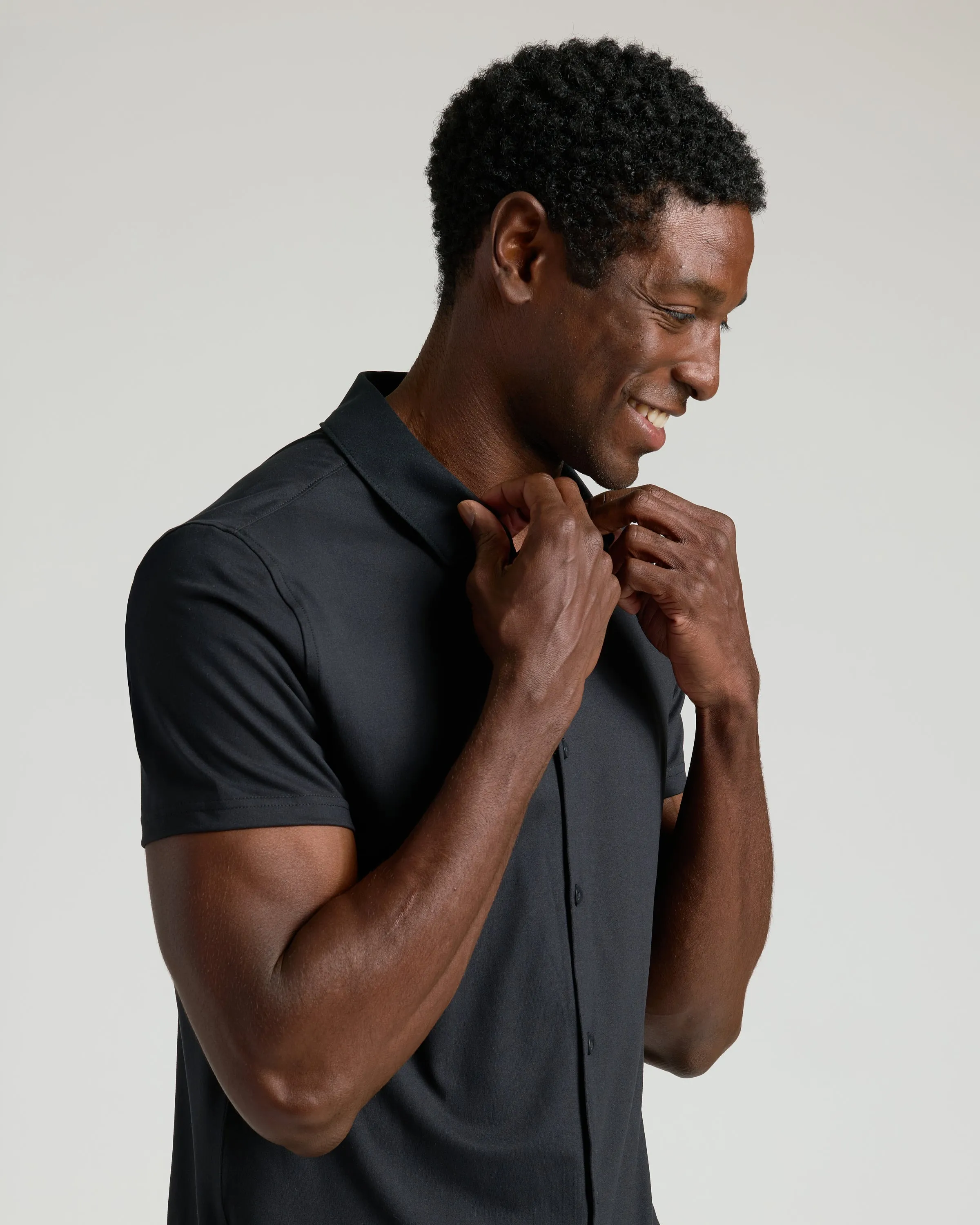 Black Short Sleeve Comfort Knit Shirt sold by True Classic product image thumbnail 5