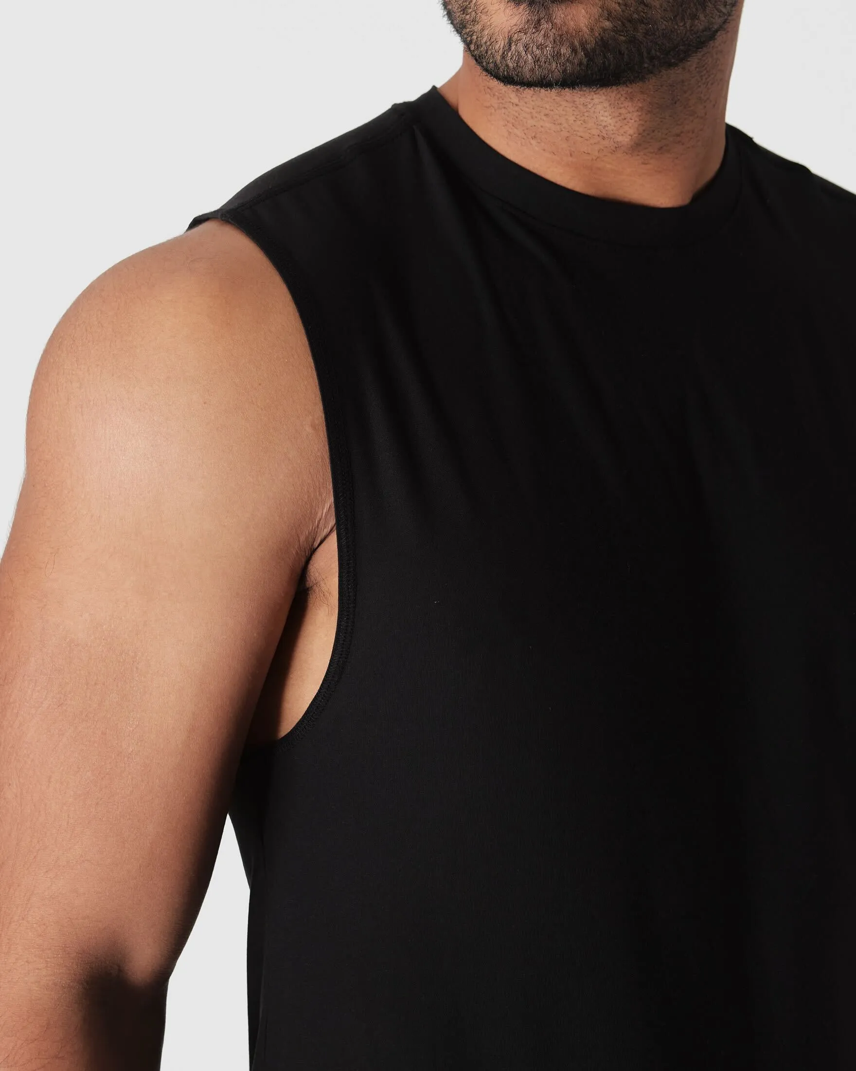 Black Sleeveless Active Muscle Tee 3-Pack sold by True Classic product image thumbnail 4
