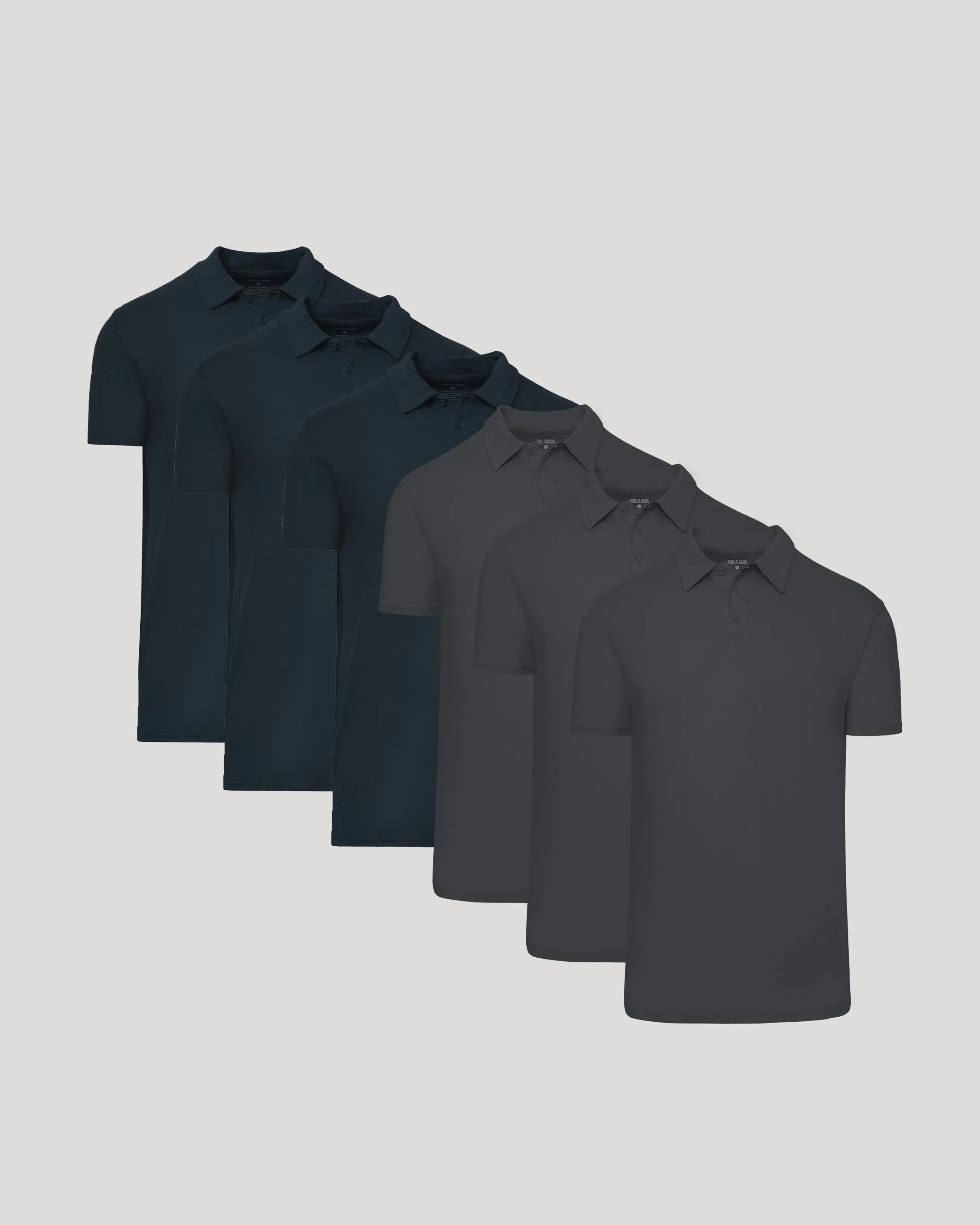Carbon & Navy Tall Classic Polo 6-Pack sold by True Classic