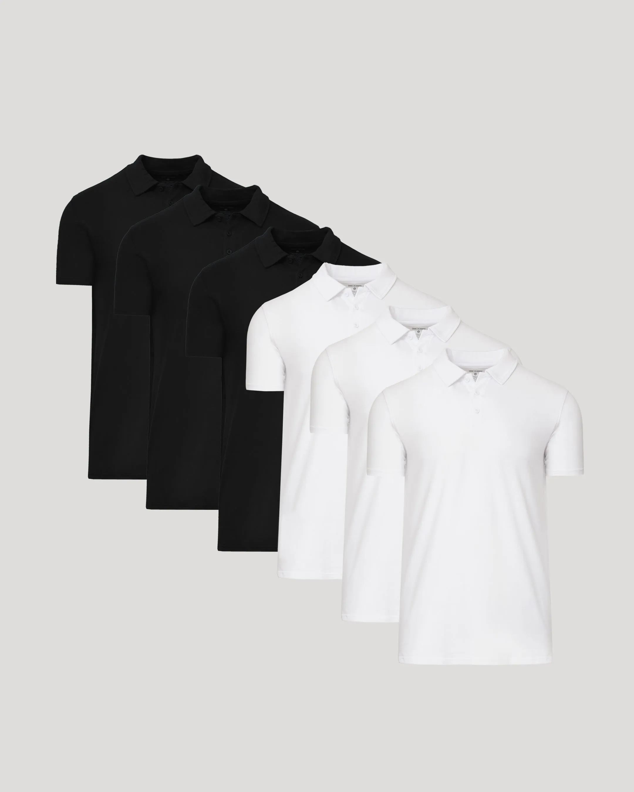 Black & White Tall Classic Polo 6-Pack sold by True Classic