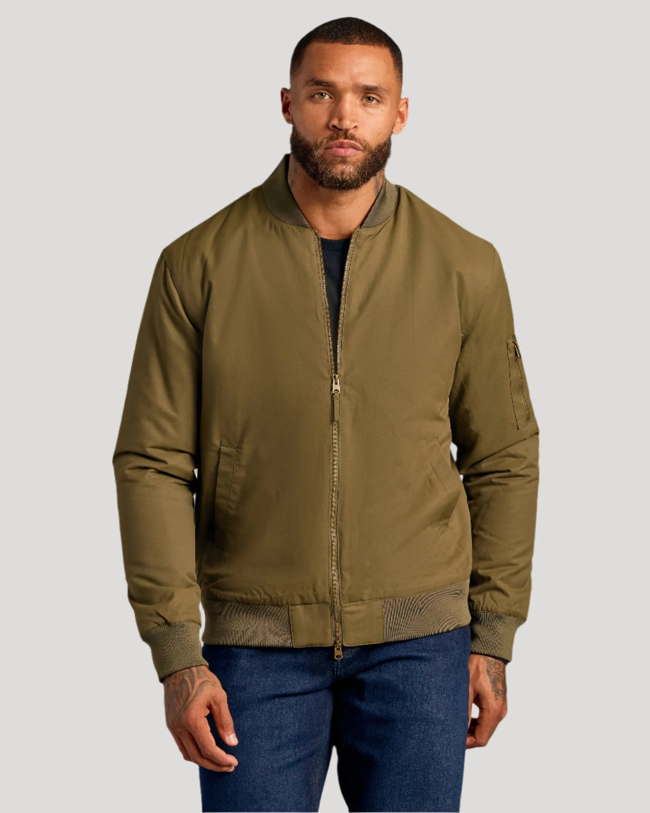 Army Green Bomber Jacket & Comfort Stretch Jeans 2-Pack sold by True Classic product image thumbnail 2