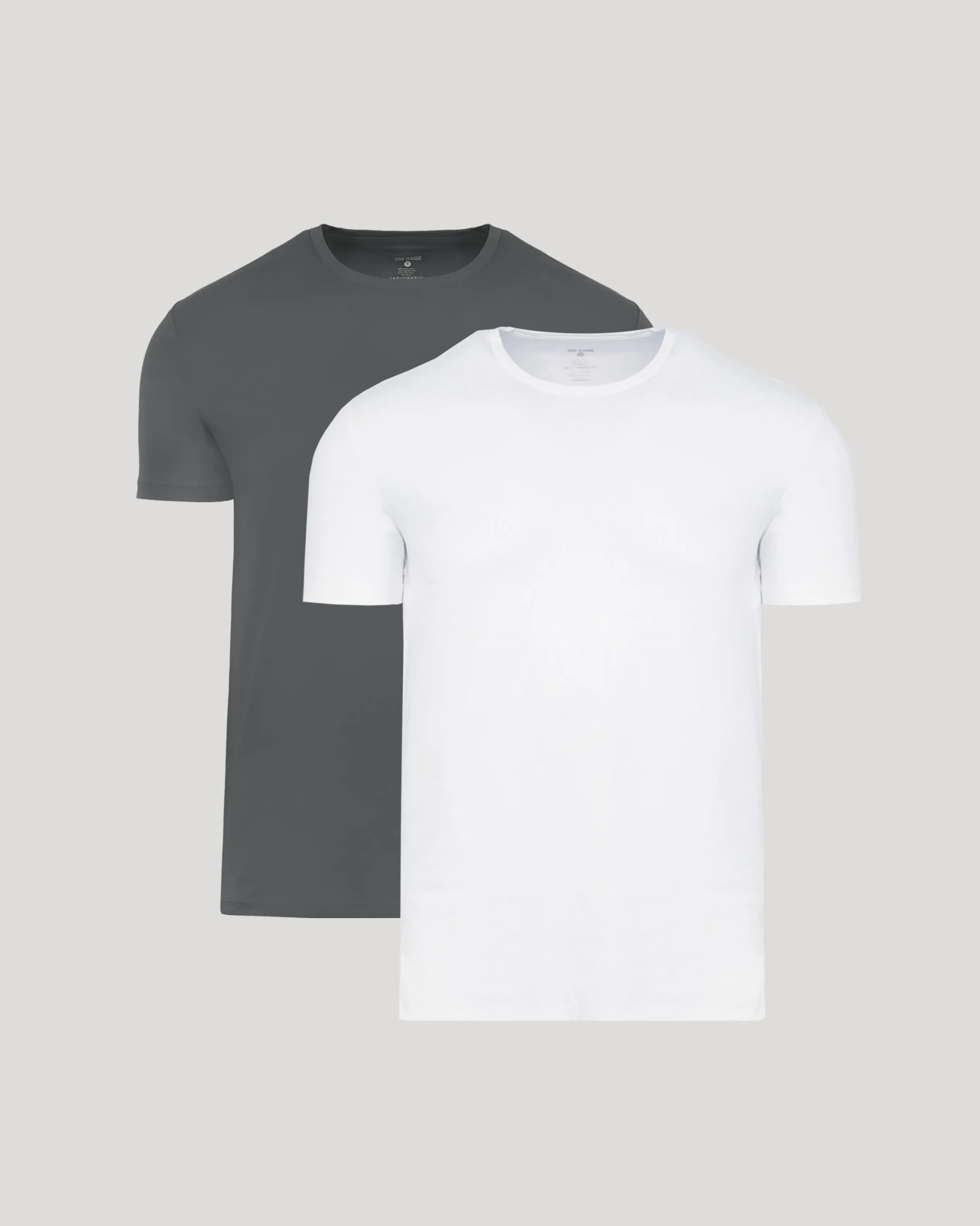 Carbon & White Classic Pima Crew 2-Pack sold by True Classic