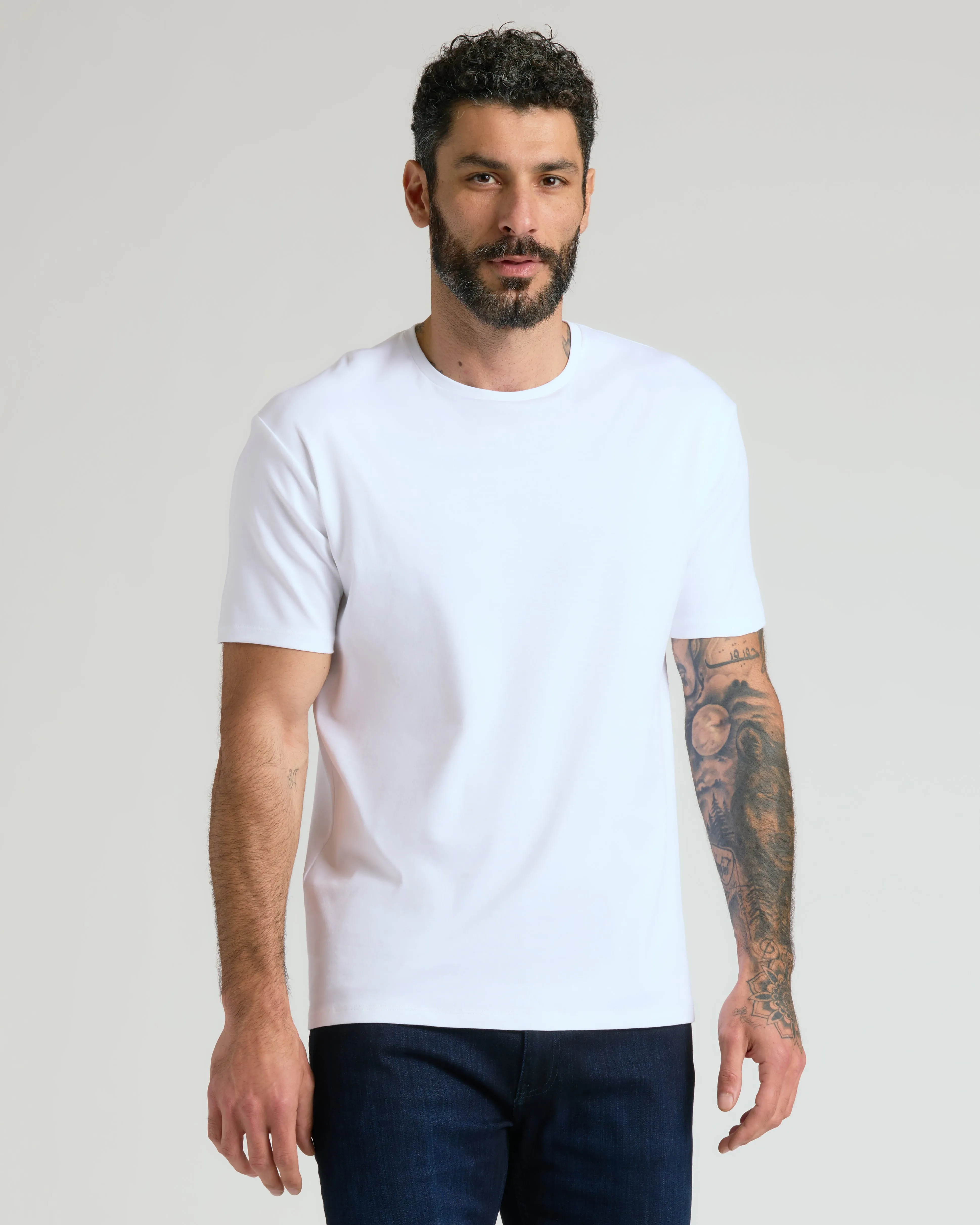 White & Navy Classic Pima Crew 4-Pack sold by True Classic product image thumbnail 4