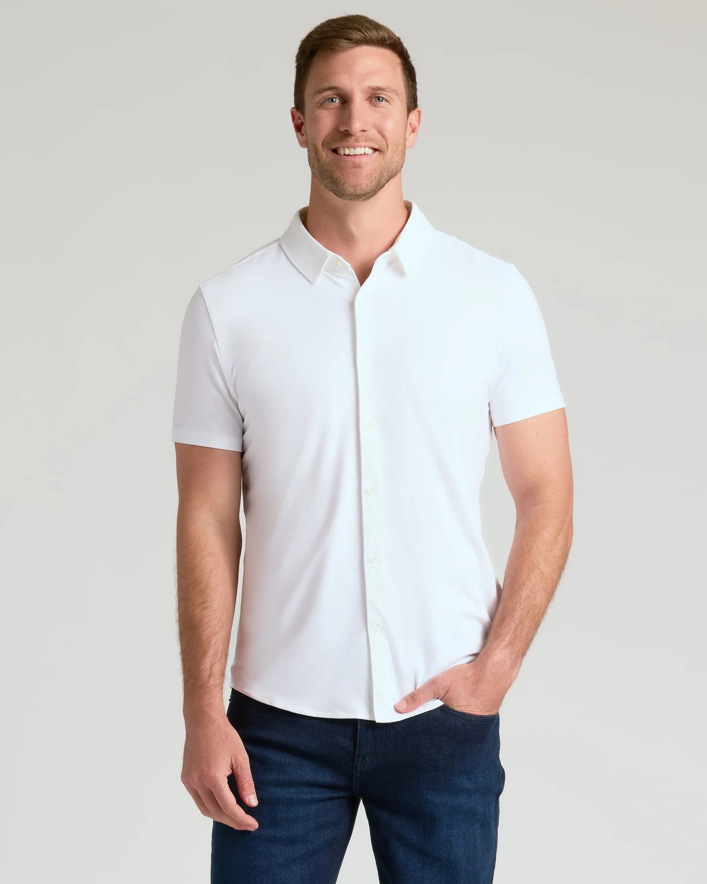 Neutral Short Sleeve Comfort Knit Shirt 3-Pack sold by True Classic product image thumbnail 4
