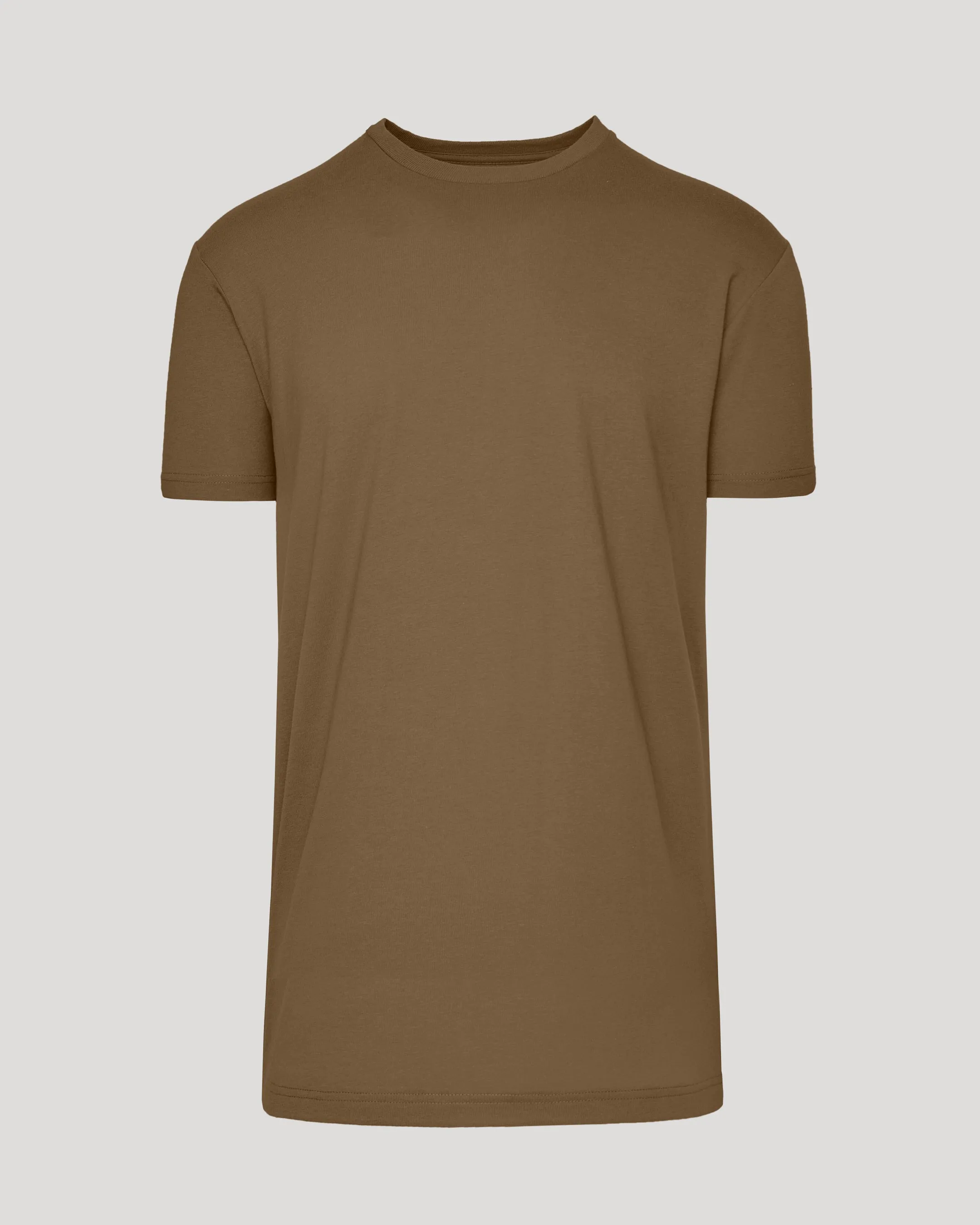 Tan 499 Tall Straight Hem Crew Neck T-Shirt sold by True Classic product image thumbnail 2