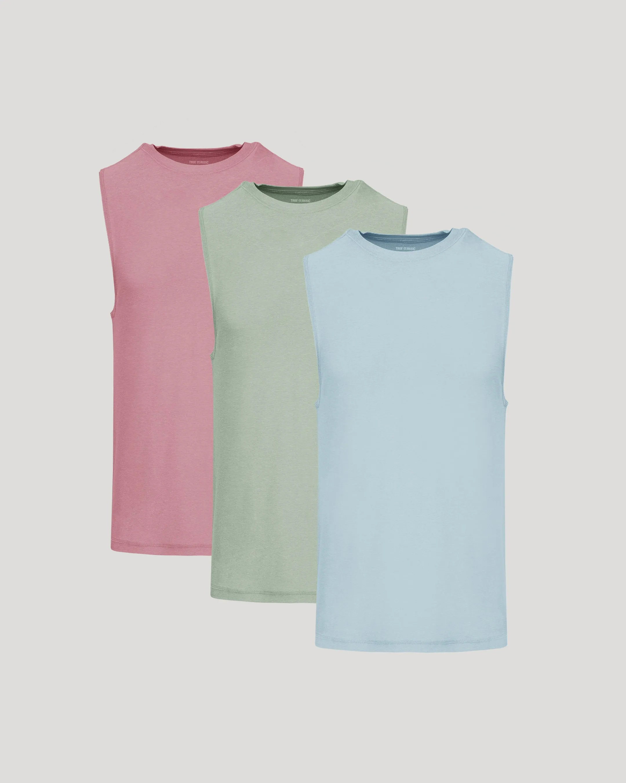 Limited Spring Sleeveless Active Muscle Tee 3-Pack sold by True Classic