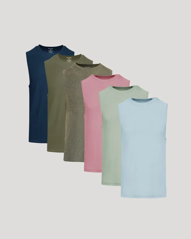 Limited Sleeveless Active Muscle Tee 6-Pack sold by True Classic