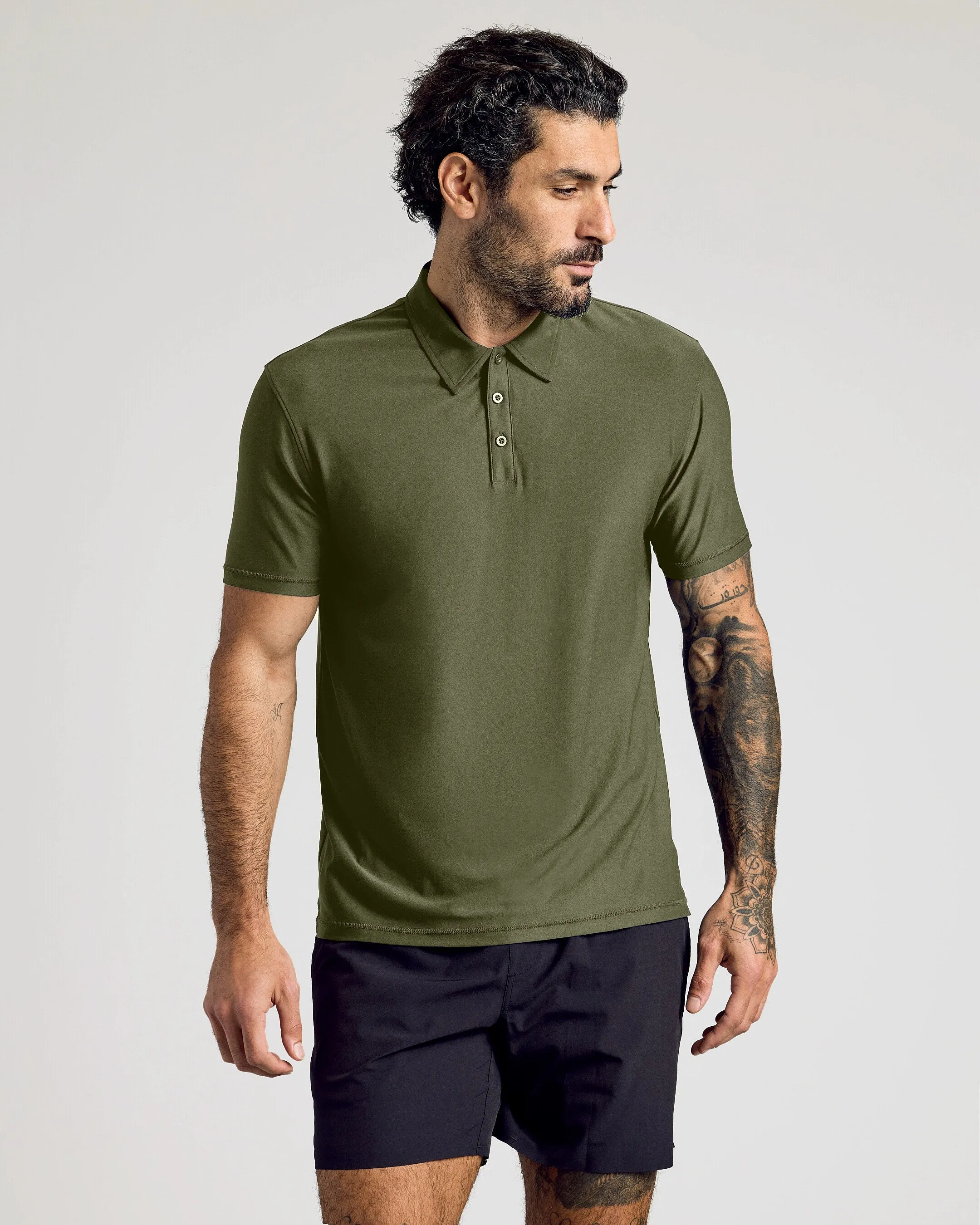 Military Green Active Polo 2.0 sold by True Classic