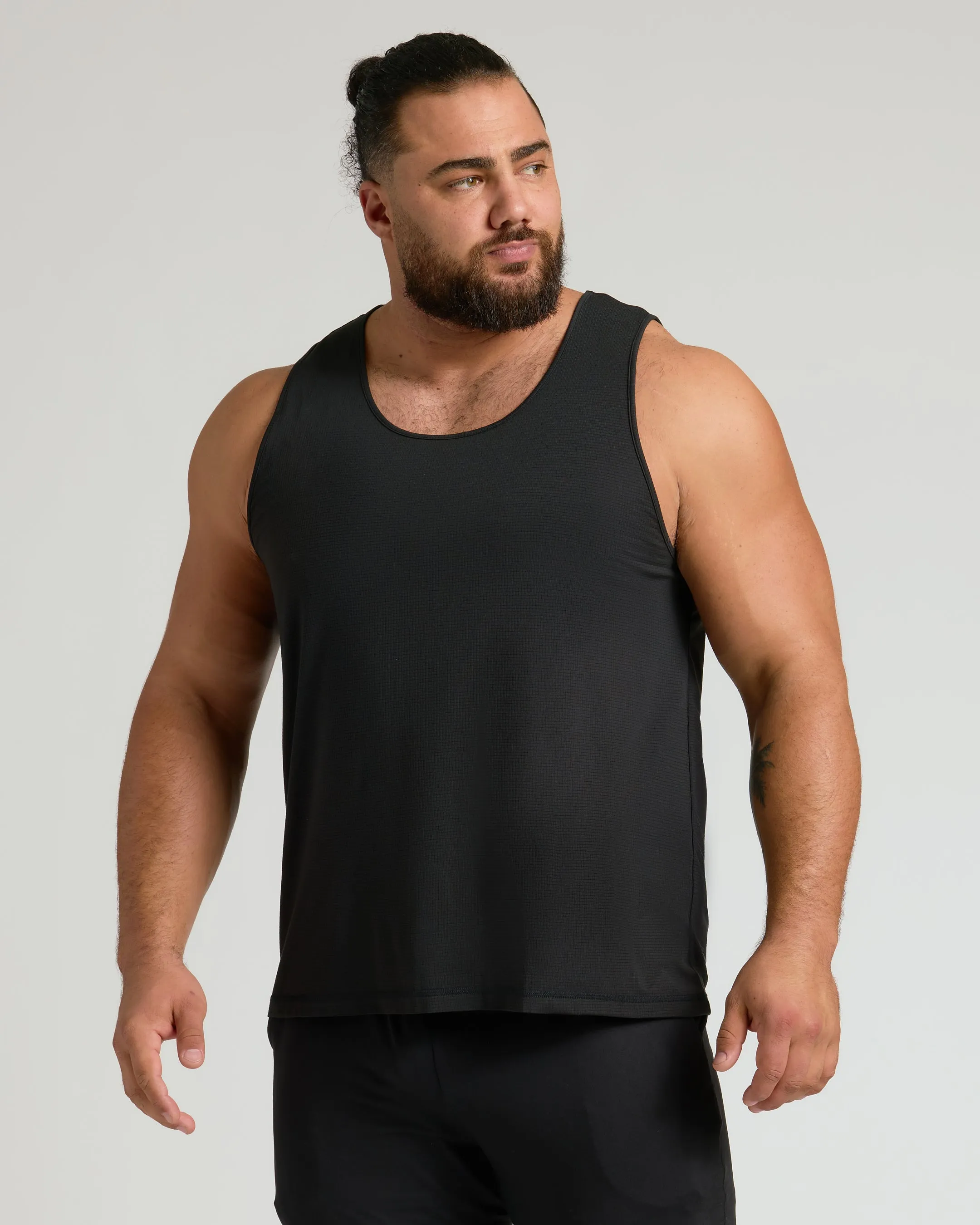 Black Sleeveless Active Mesh Tank 3-Pack sold by True Classic product image thumbnail 2