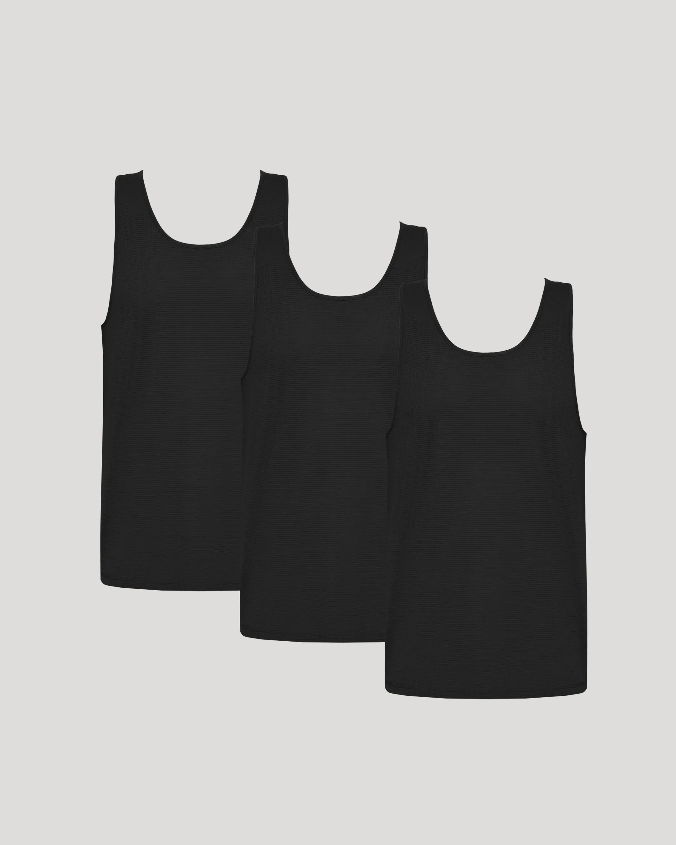 Black Sleeveless Active Mesh Tank 3-Pack sold by True Classic