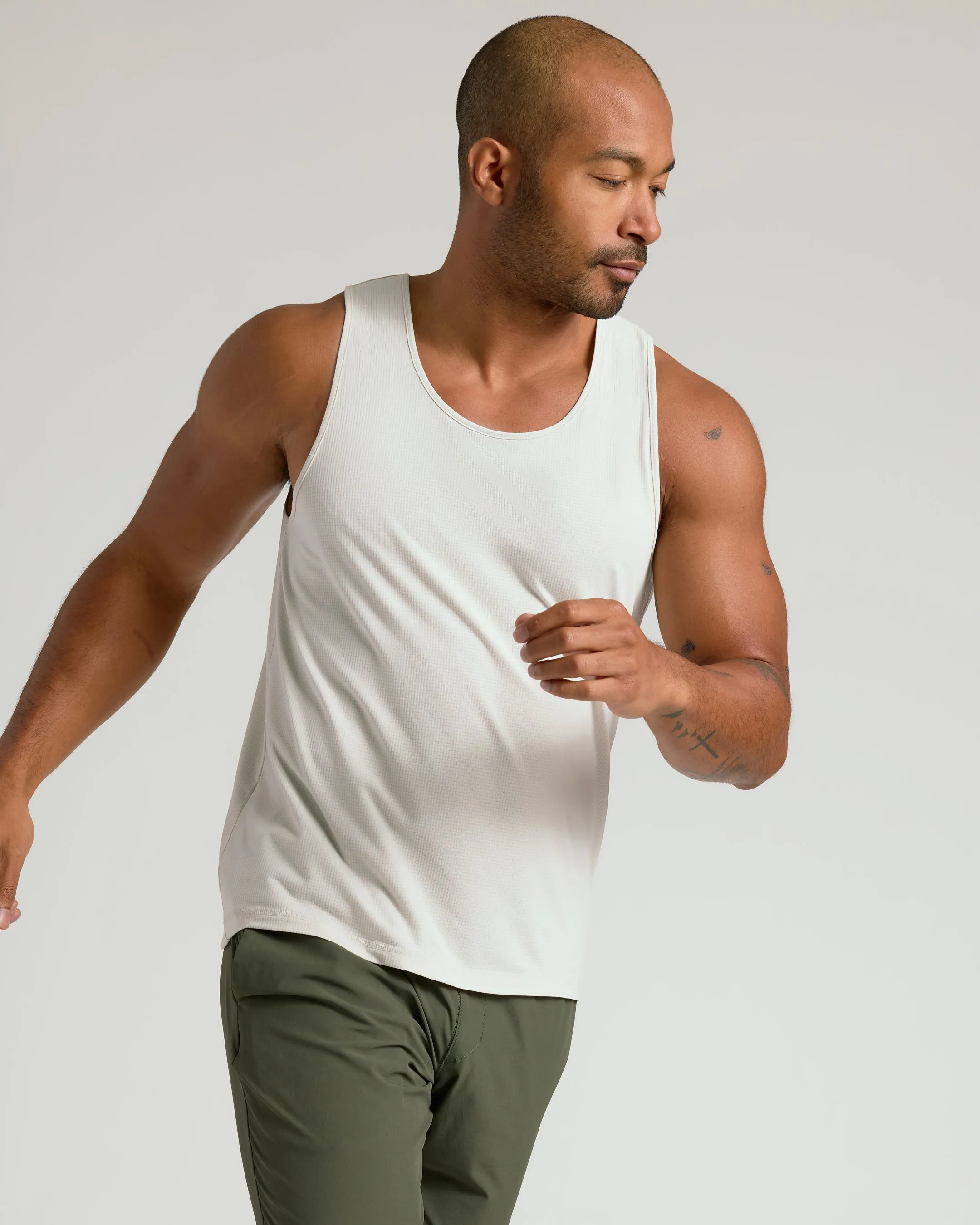 Dove Sleeveless Active Mesh Tank sold by True Classic product image thumbnail 4