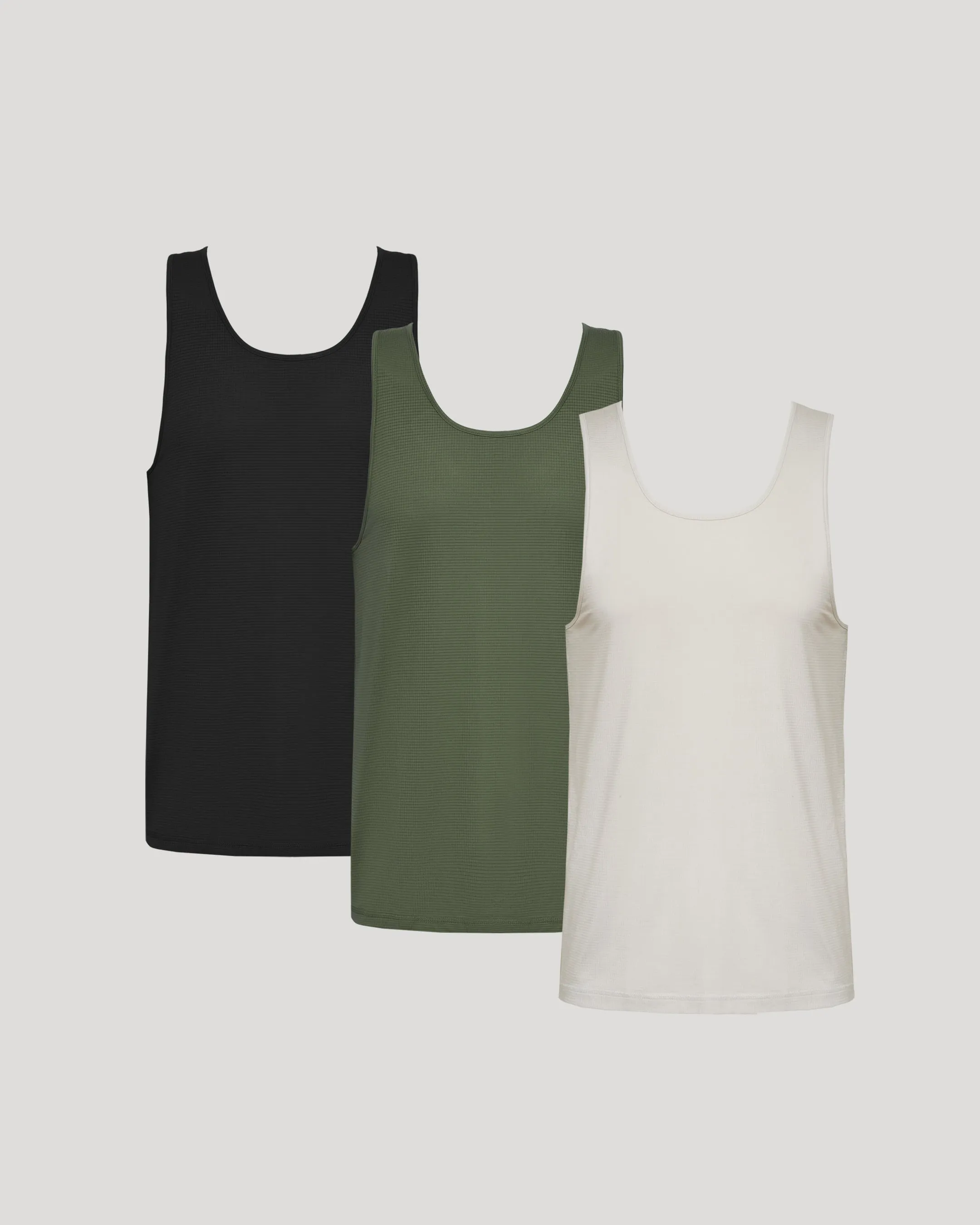 The Standard Sleeveless Active Mesh Tank 3-Pack sold by True Classic