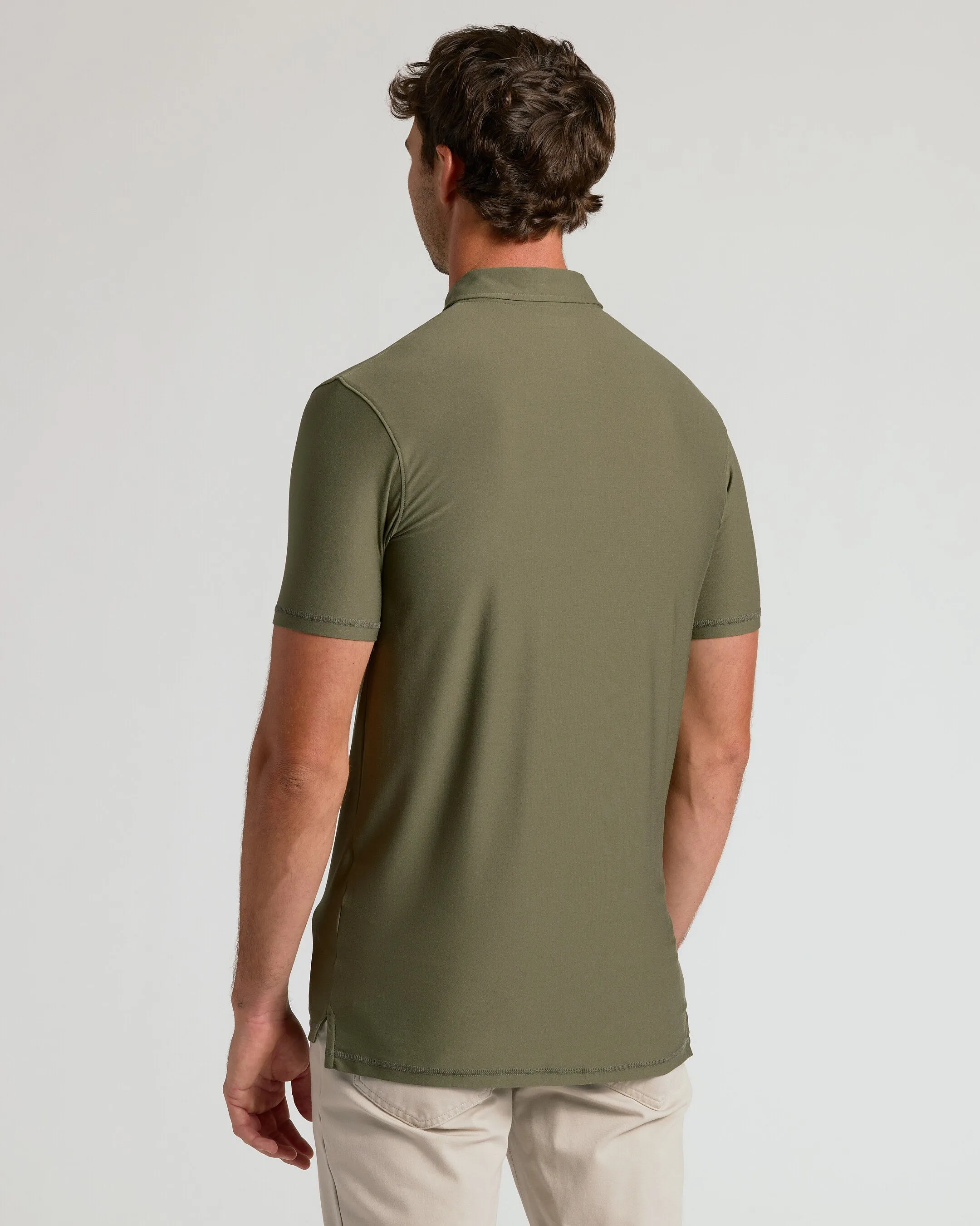 Military Green Short Sleeve Tall Active Polo sold by True Classic product image thumbnail 3