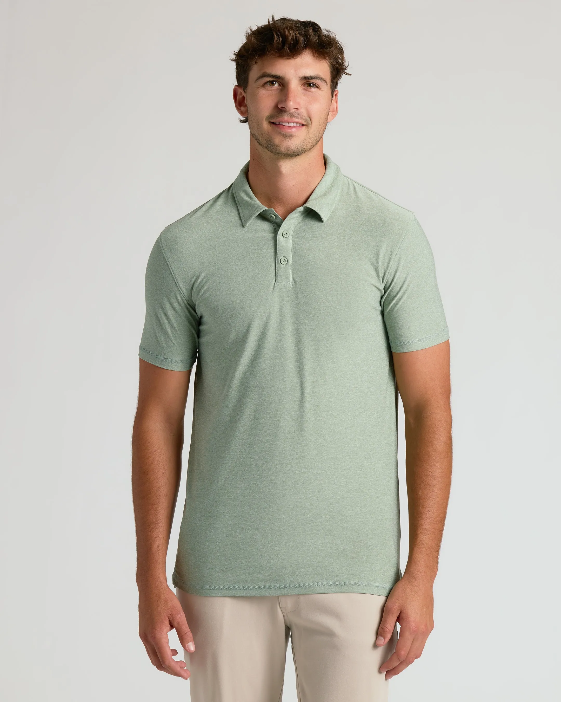 Lichen Short Sleeve Tall Active Polo sold by True Classic