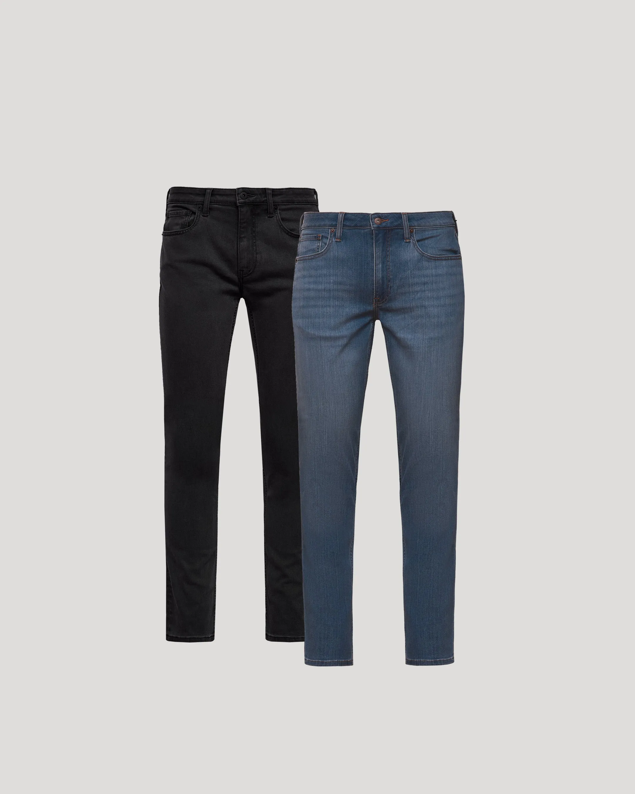 Black & Medium Indigo Wash Slim Comfort Stretch Jeans 2-Pack sold by True Classic