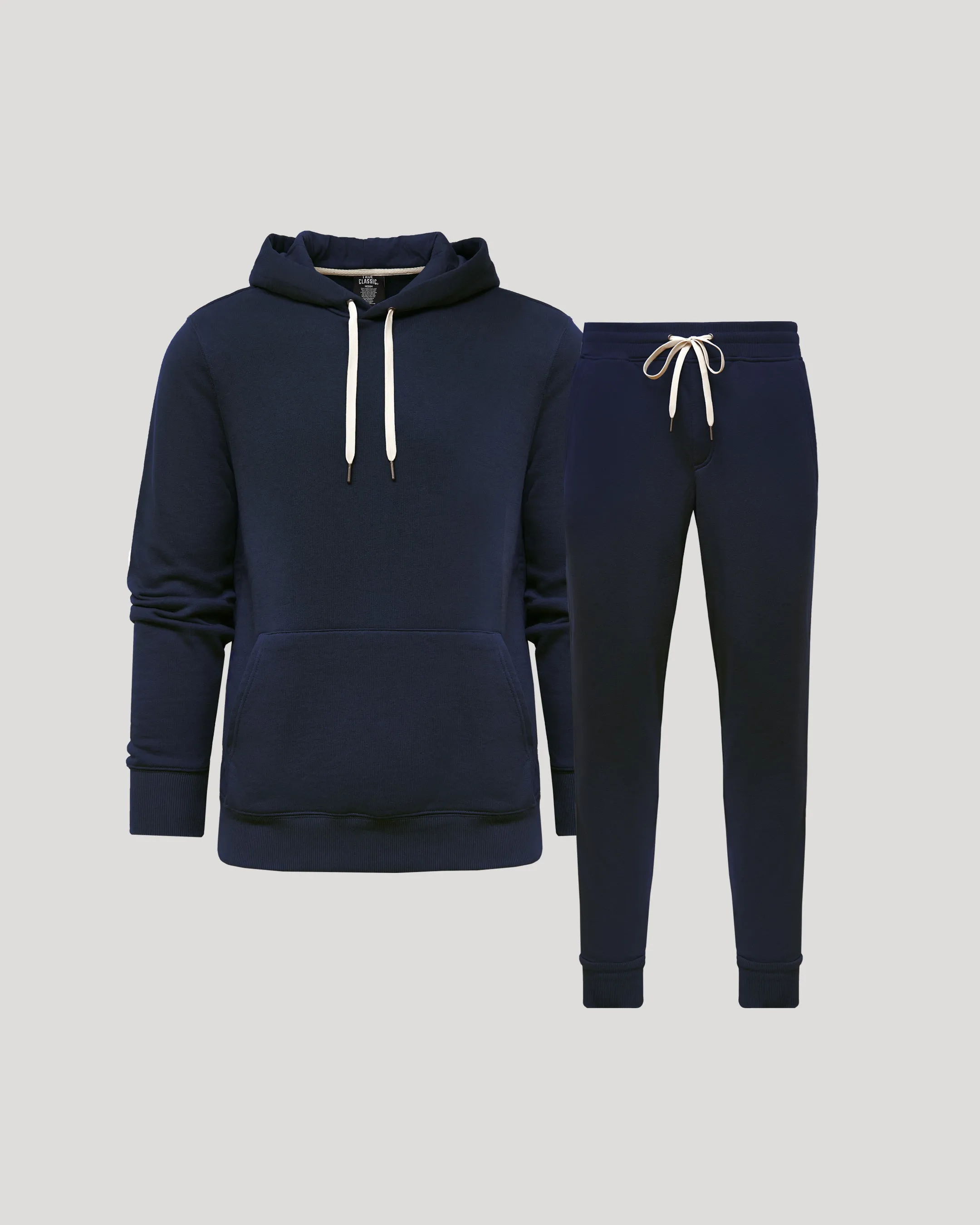 Navy Pullover Fleece Hoodie & Jogger 2-Pack sold by True Classic
