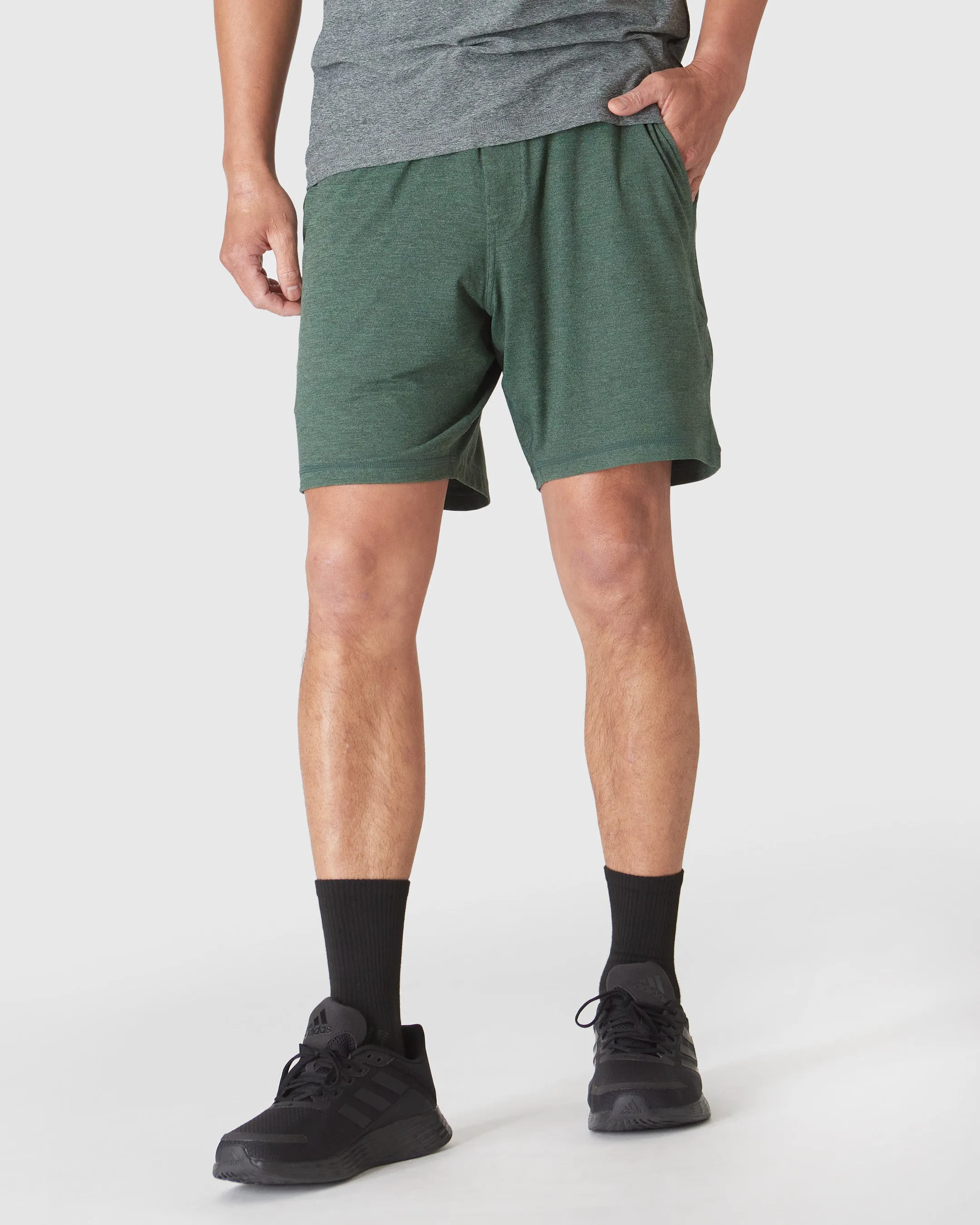 Black & Heather Forest Active Comfort Shorts 2-Pack sold by True Classic product image thumbnail 5