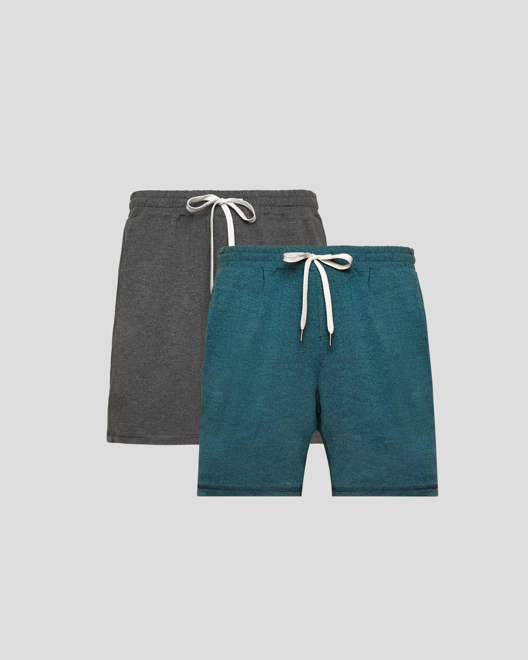 Charcoal Gray & Heather Centurion Active Comfort Shorts 2-Pack sold by True Classic
