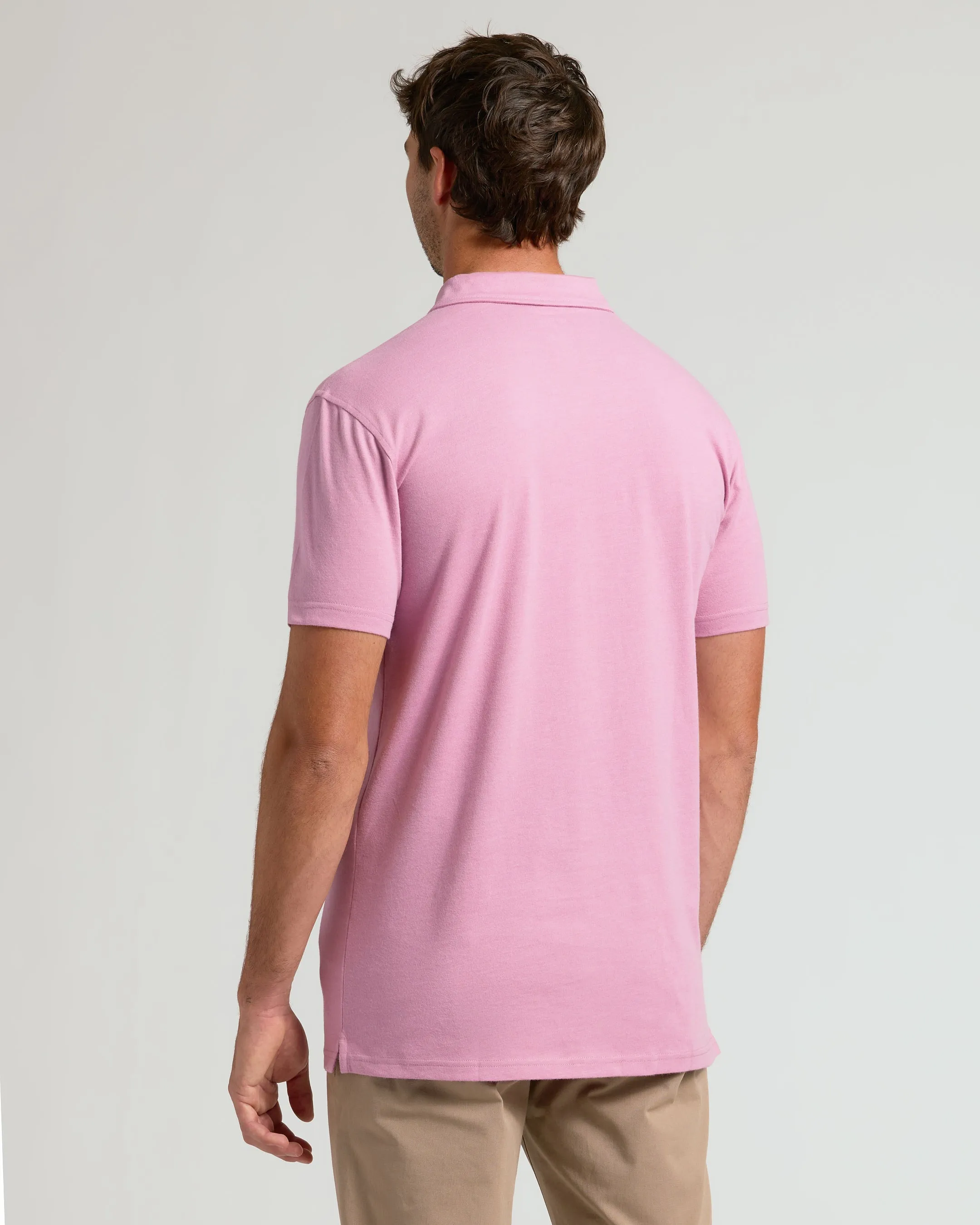 Heather Mauve Short Sleeve Tall Polo sold by True Classic product image thumbnail 3