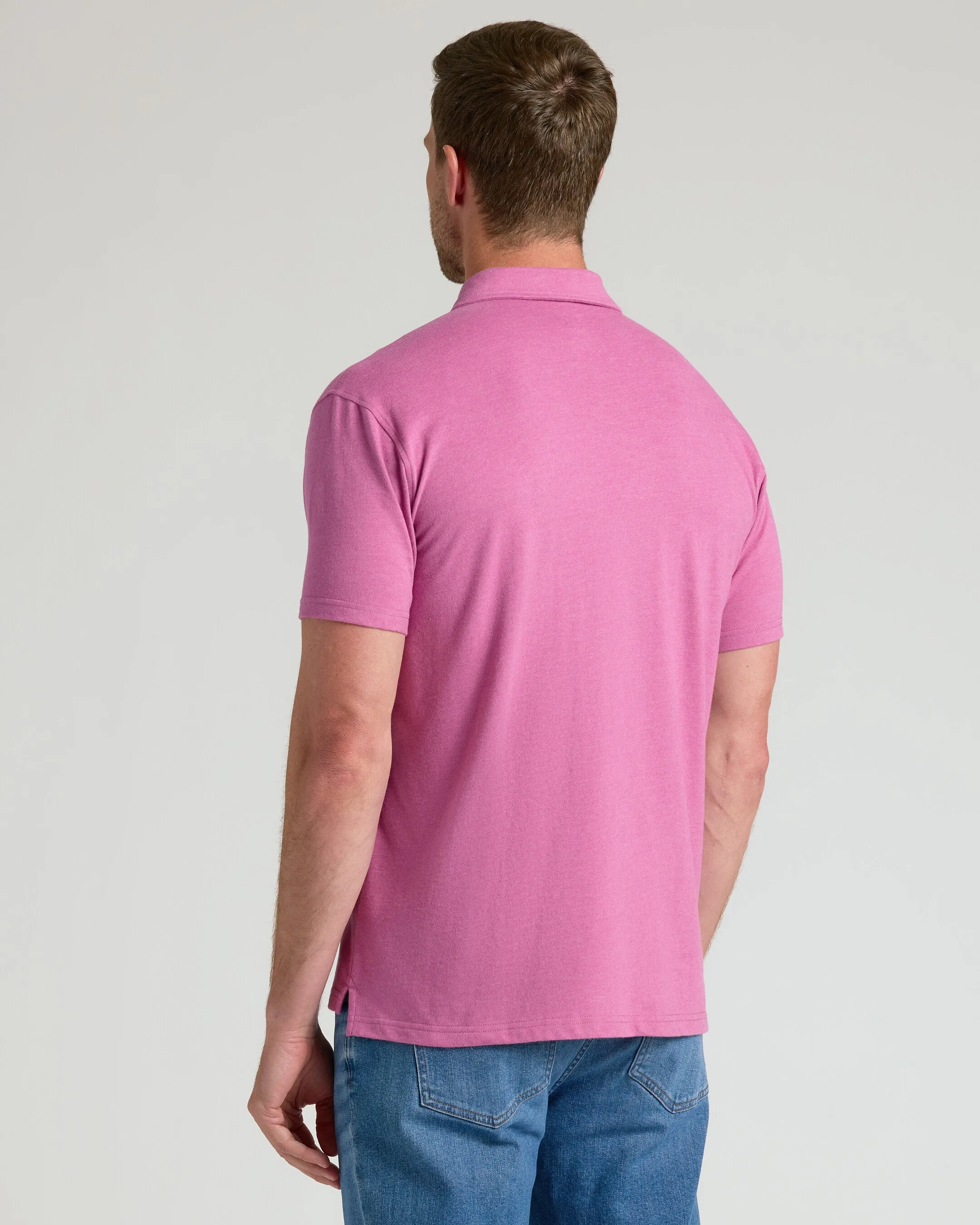Heather Magenta Classic Polo sold by True Classic product image thumbnail 3