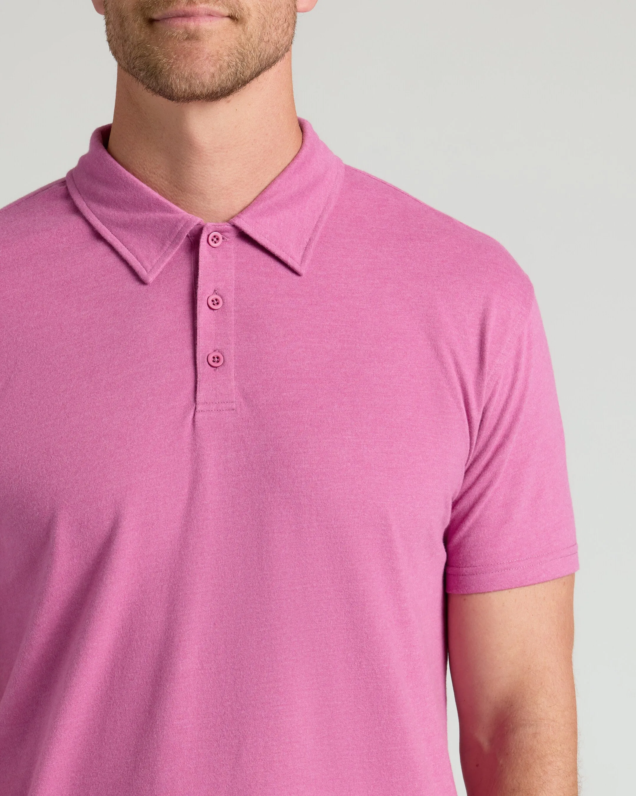 Heather Magenta Classic Polo sold by True Classic product image thumbnail 5