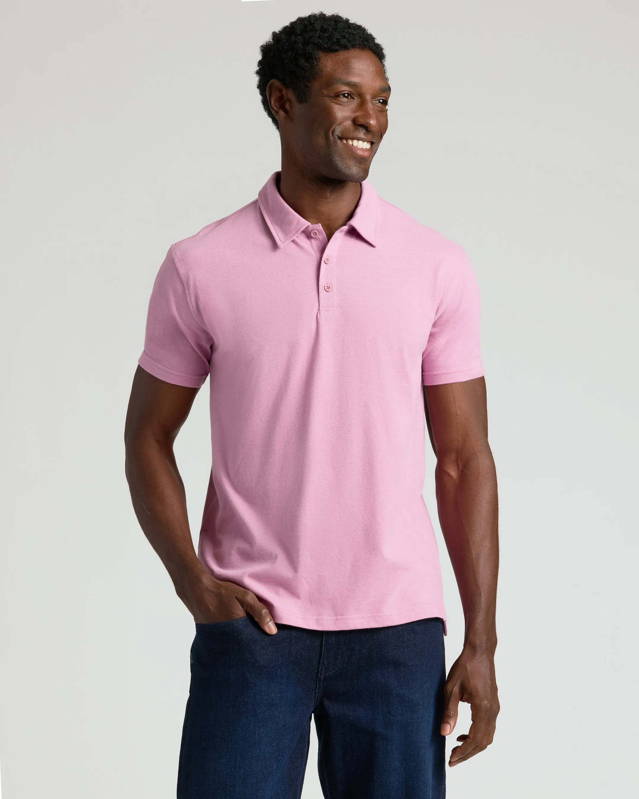 Heather Mauve Classic Polo sold by True Classic