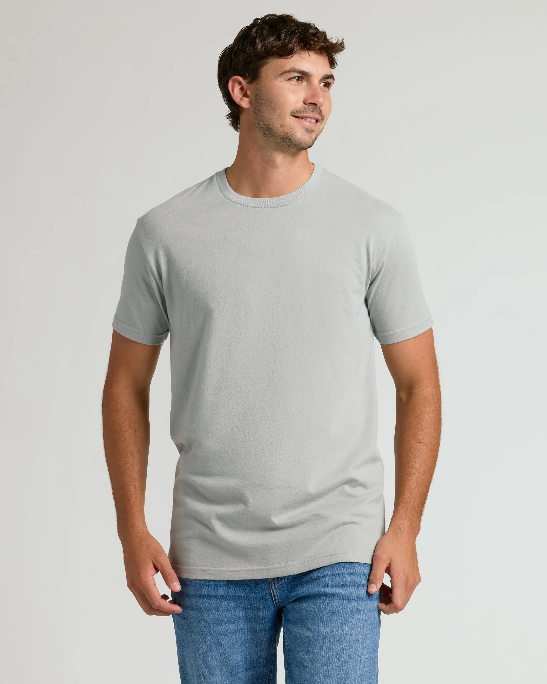 Steel Tall Straight Hem Crew Neck T-Shirt sold by True Classic product image thumbnail 4