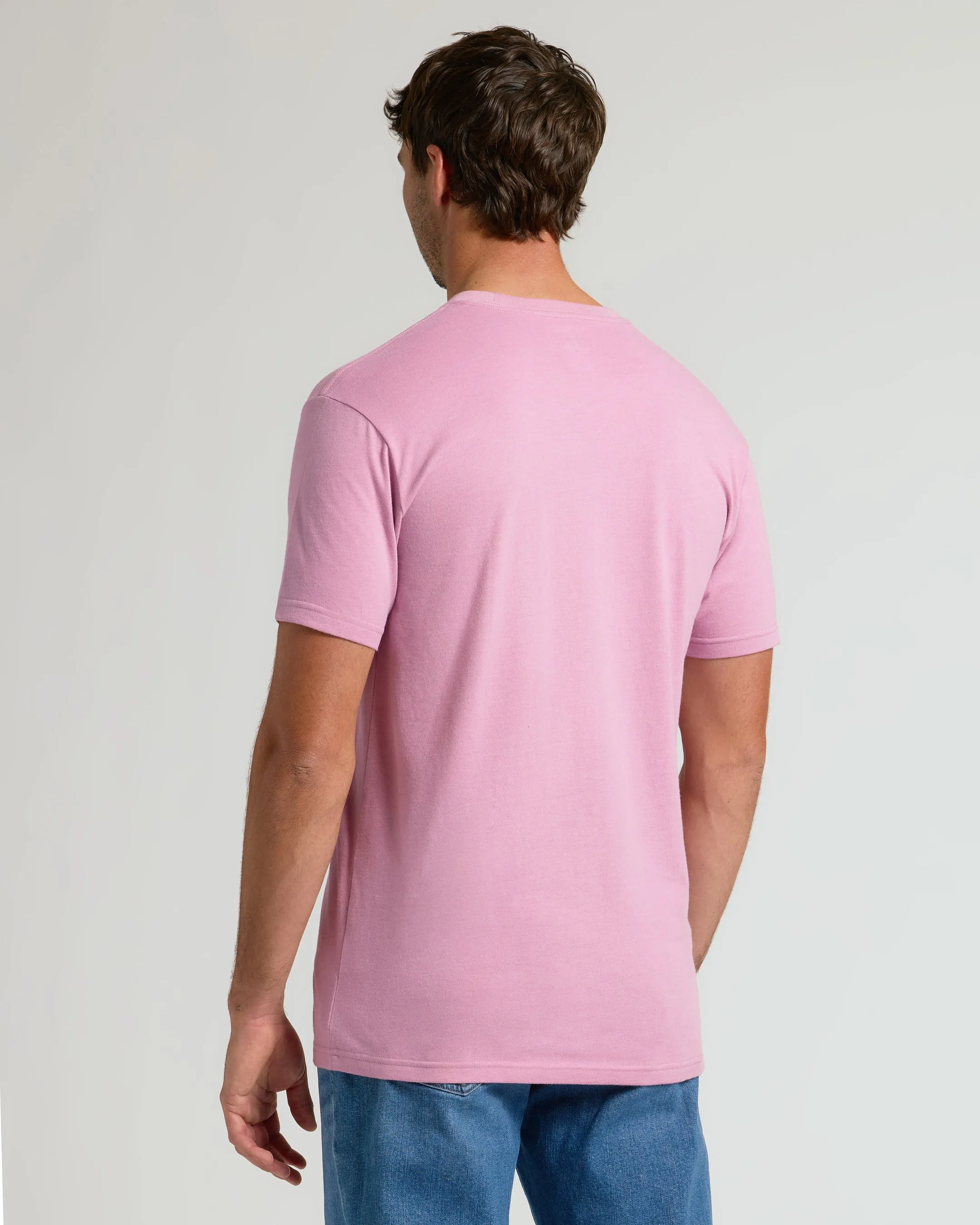 Heather Mauve Tall Straight Hem Crew Neck T-Shirt sold by True Classic product image thumbnail 3