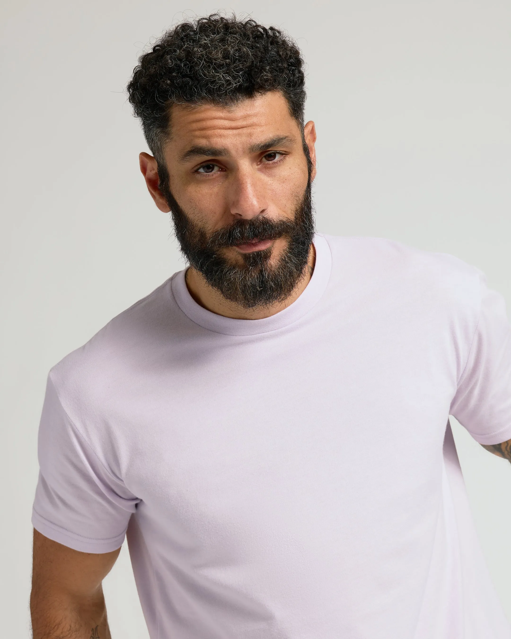 Heather Orchid Classic Crew Neck sold by True Classic product image thumbnail 5