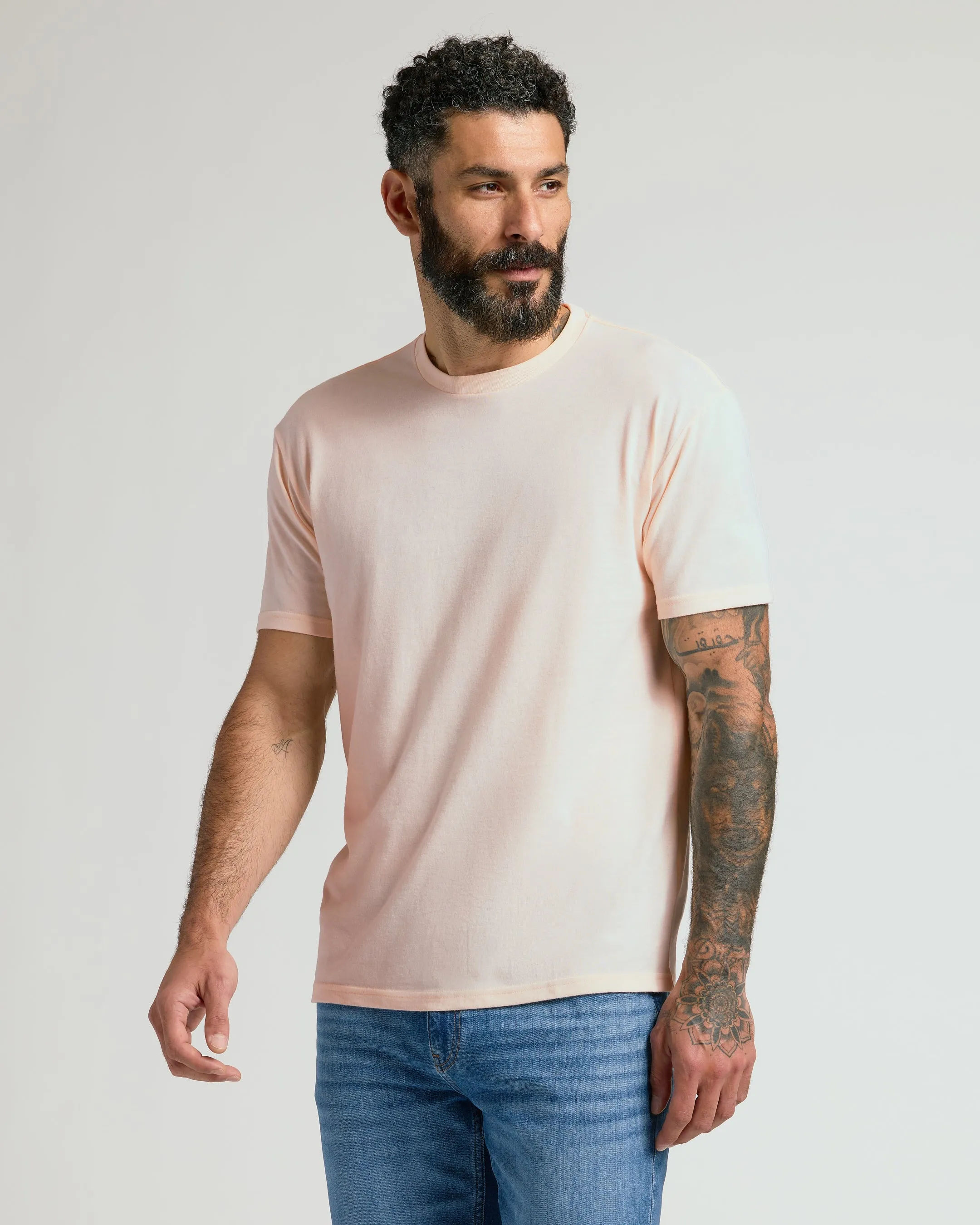 Coral Blush Classic Crew Neck sold by True Classic