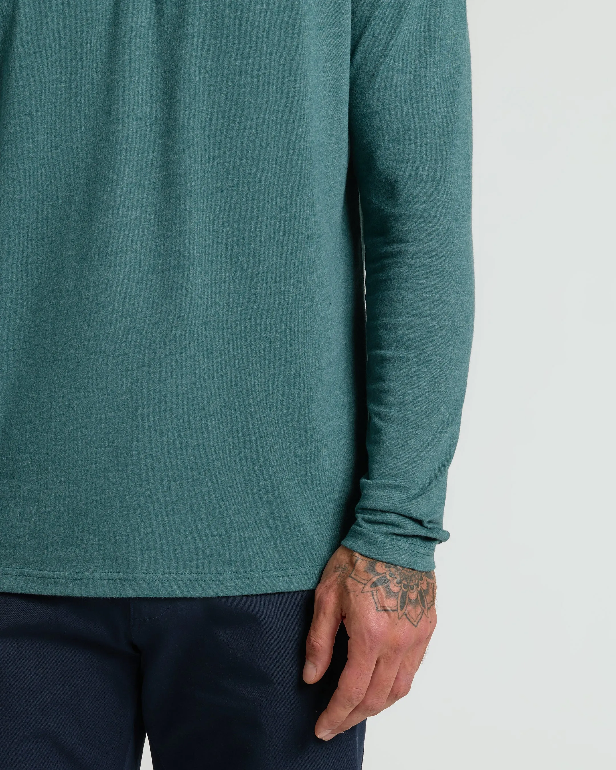 Heather Seafarer Classic Long Sleeve Henley sold by True Classic product image thumbnail 5