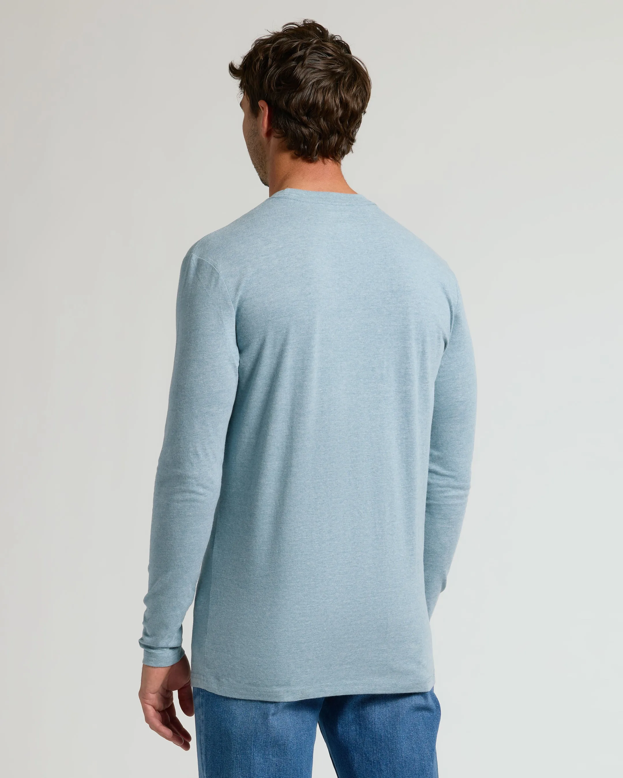 Heather Sapphire Tall Long Sleeve T-Shirt sold by True Classic product image thumbnail 3
