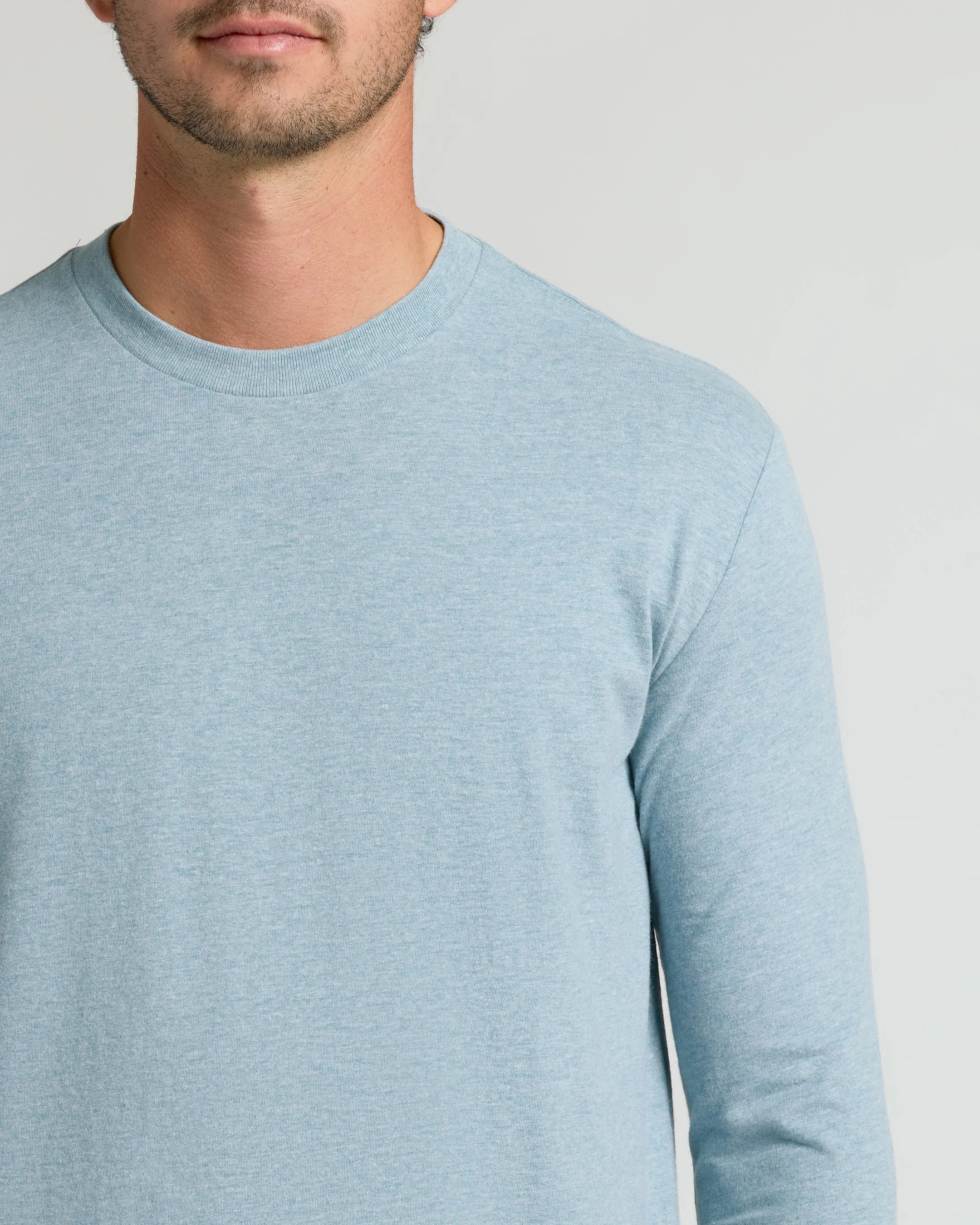 Heather Sapphire Tall Long Sleeve T-Shirt sold by True Classic product image thumbnail 5