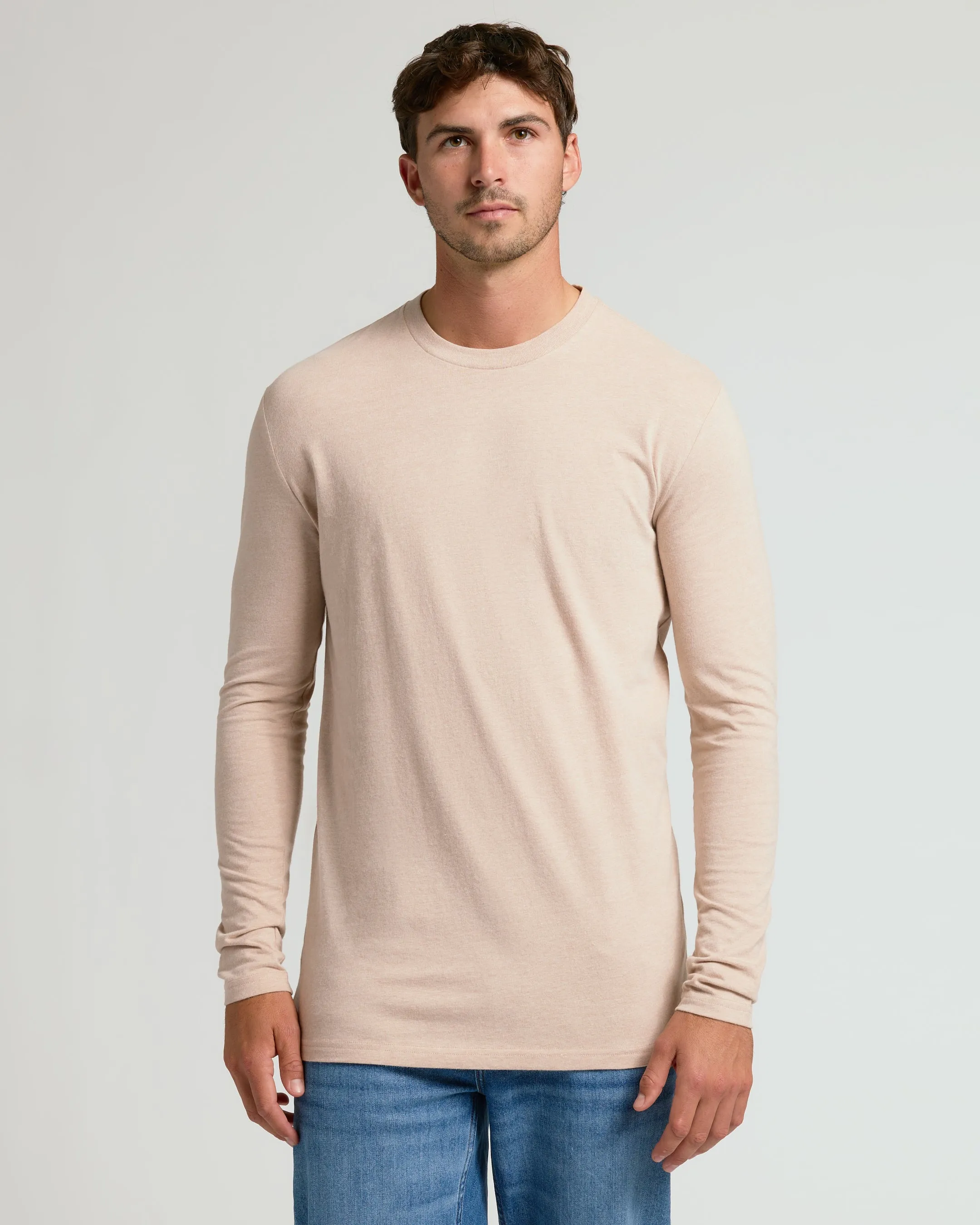 Heather Camel Tall Long Sleeve T-Shirt sold by True Classic