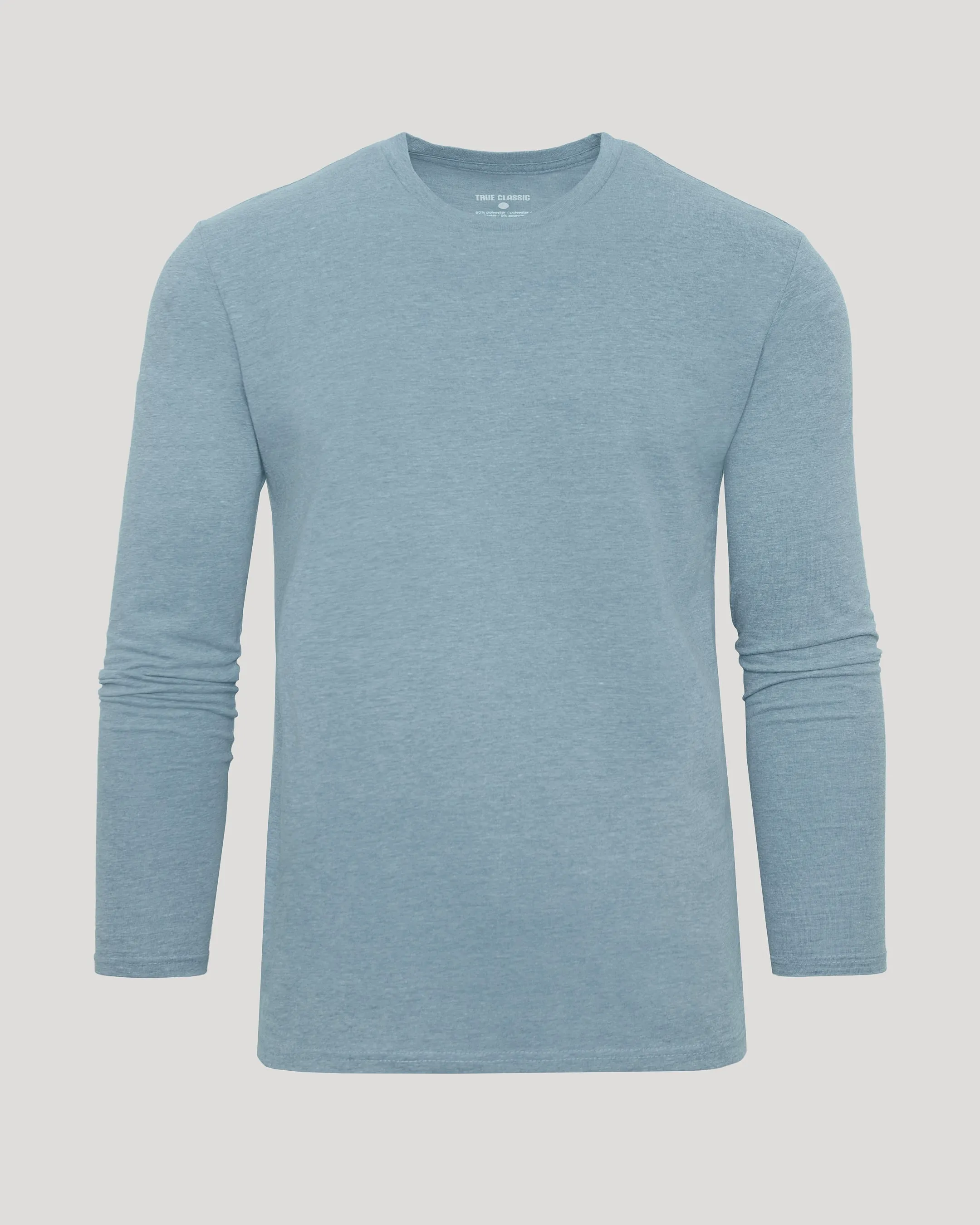 Heather Sapphire Classic Long Sleeve Crew Neck sold by True Classic product image thumbnail 2