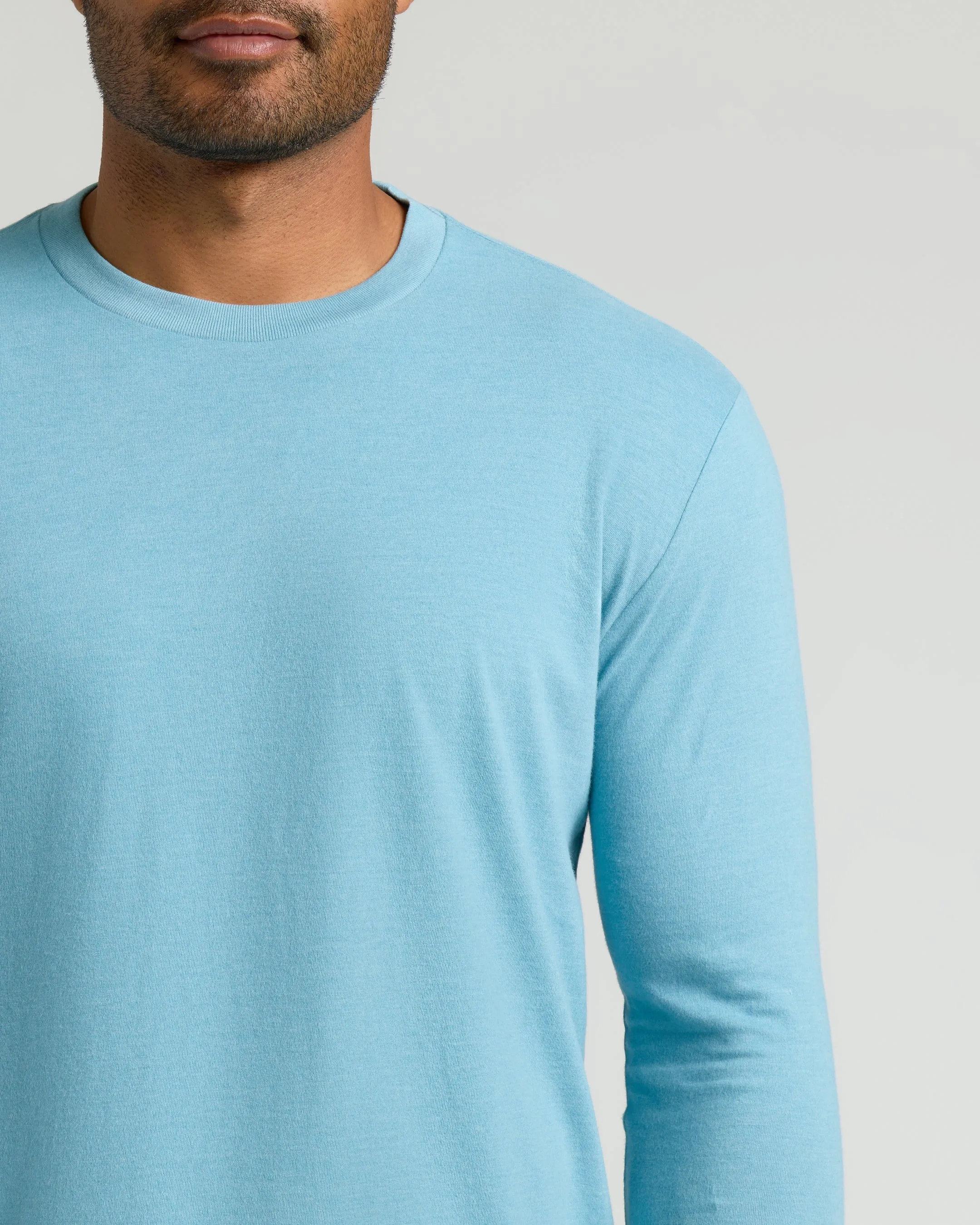 Heather Voyager Classic Long Sleeve Crew Neck sold by True Classic product image thumbnail 5