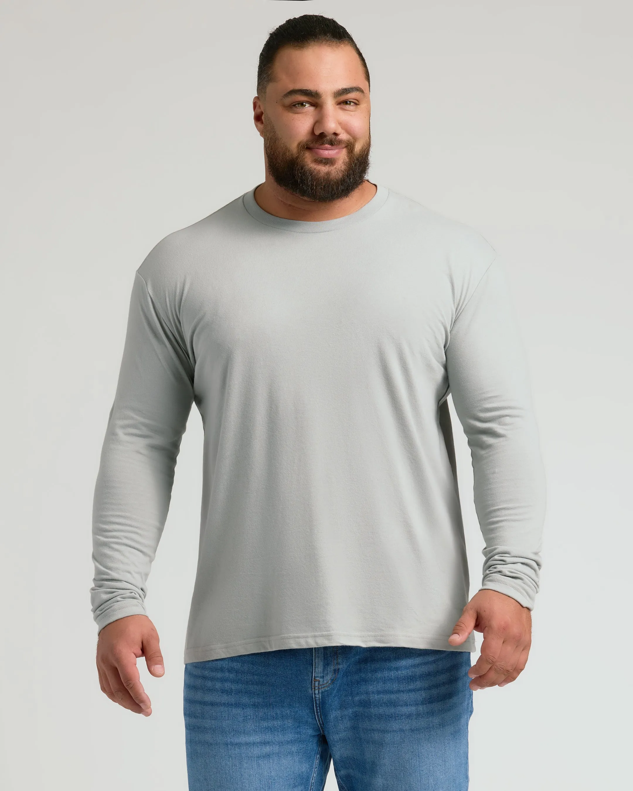 Steel Classic Long Sleeve Crew Neck sold by True Classic