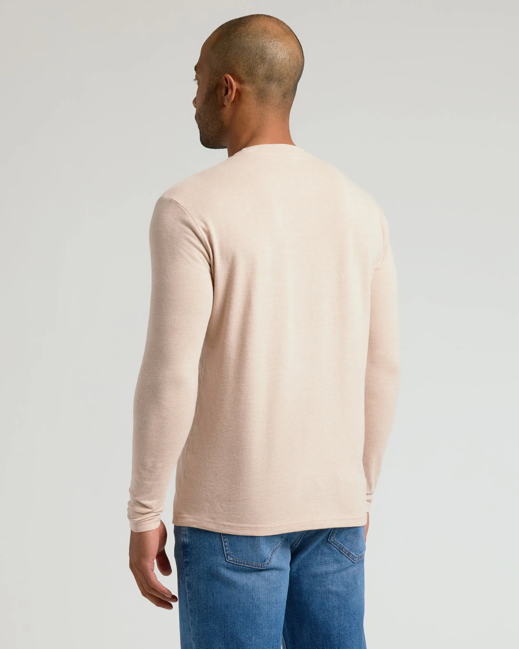 Heather Camel Classic Long Sleeve Crew Neck sold by True Classic product image thumbnail 3