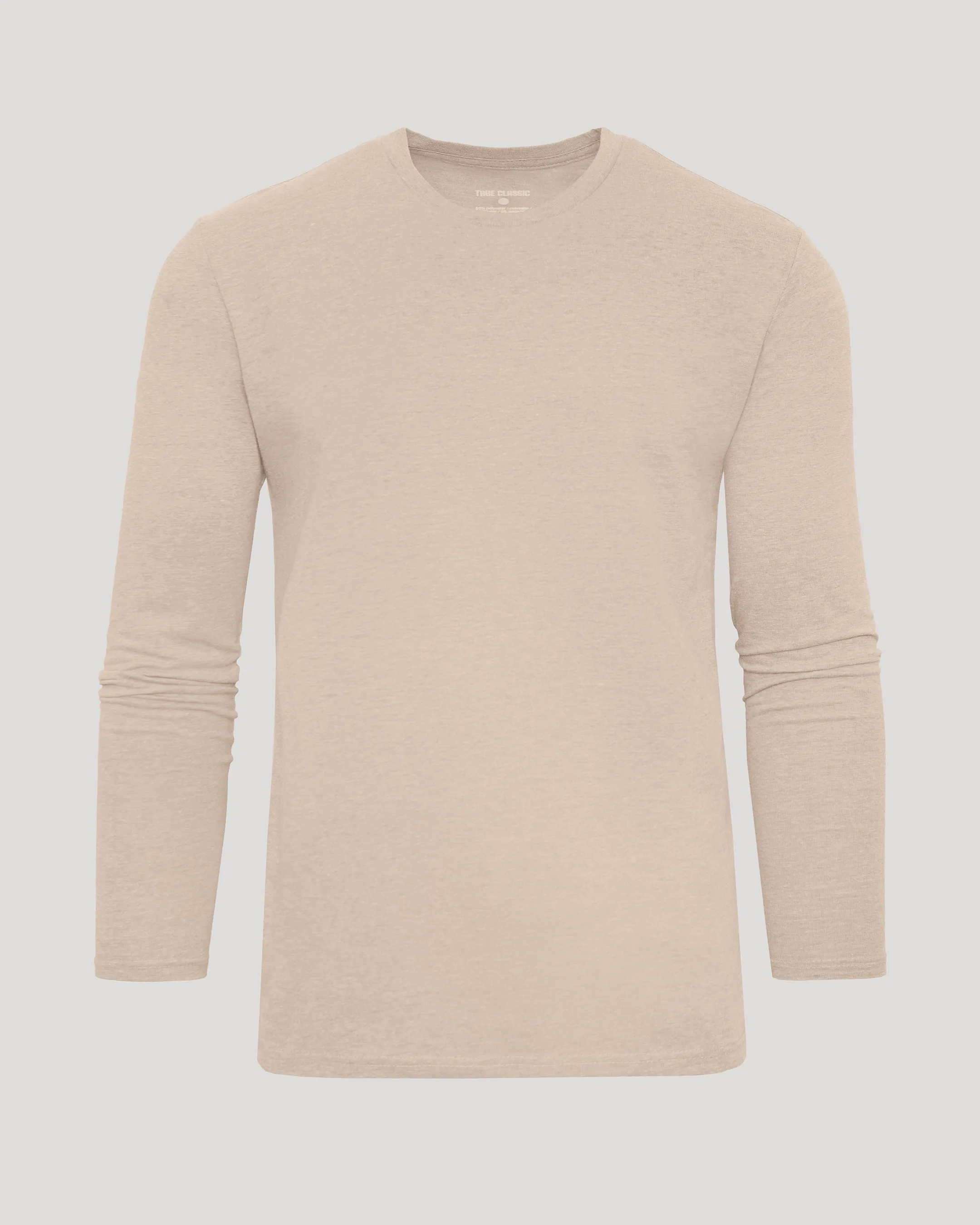 Heather Camel Classic Long Sleeve Crew Neck sold by True Classic product image thumbnail 2