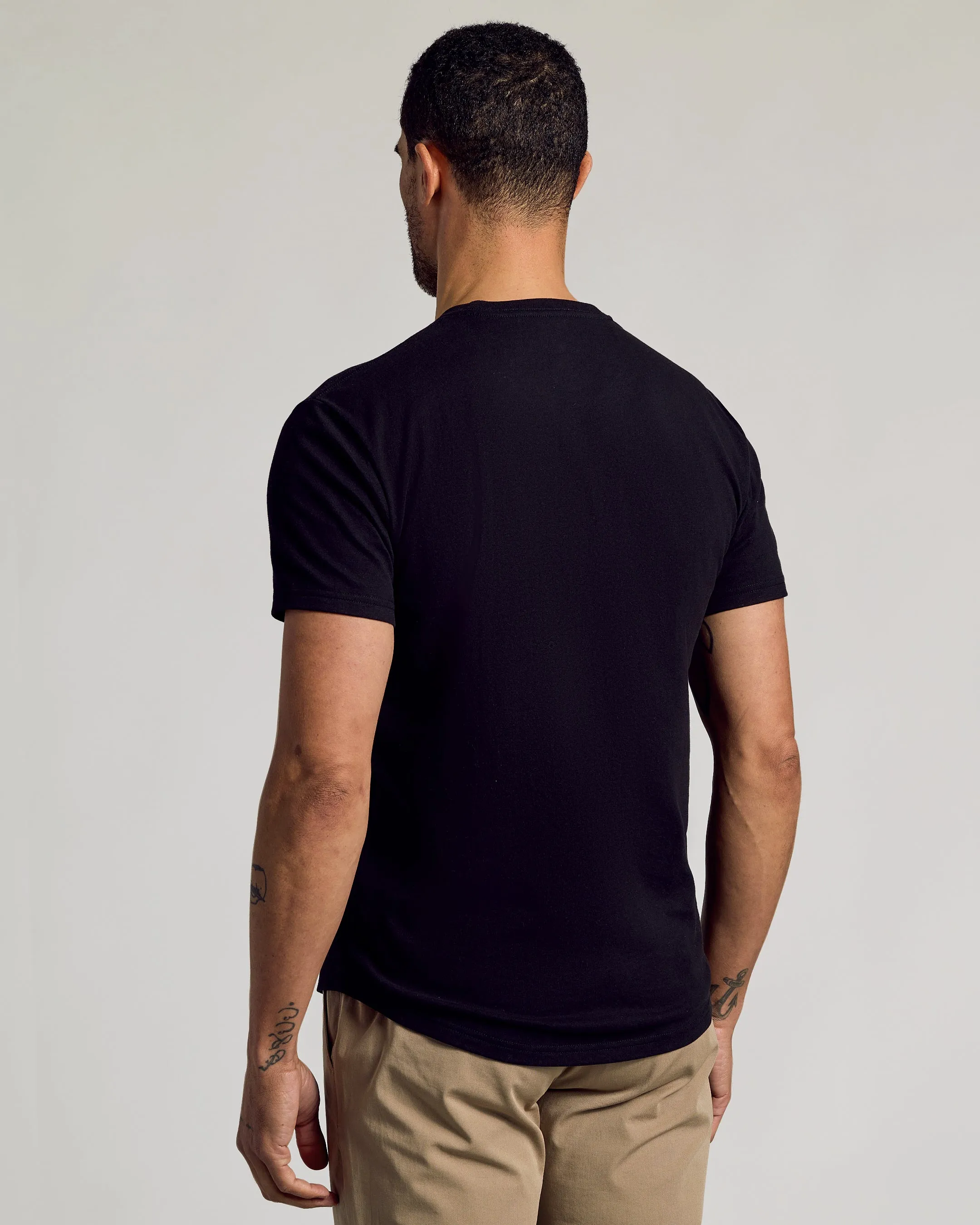 Black Curved Hem Classic Crew Neck 2-Pack sold by True Classic product image thumbnail 3