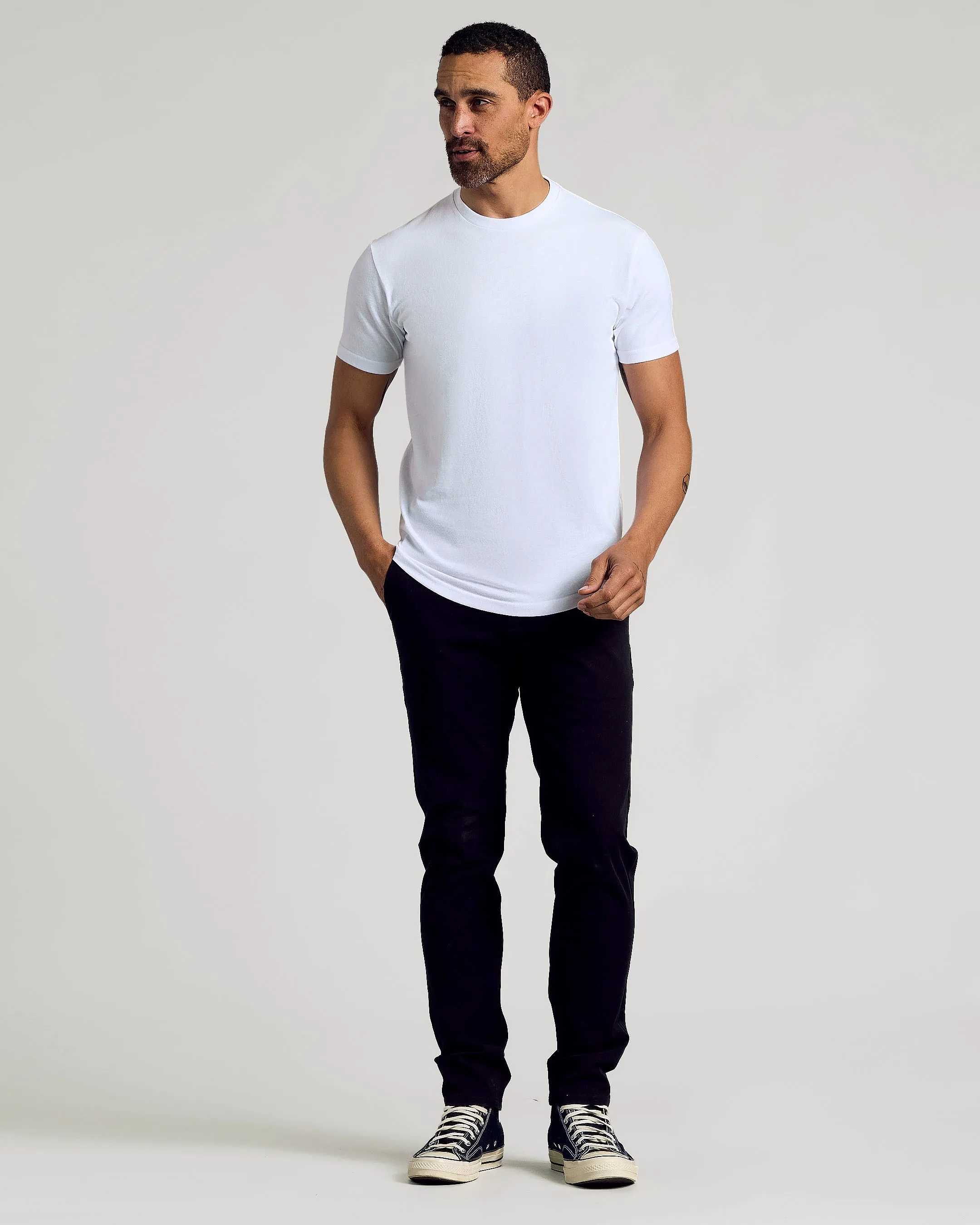 White Curved Hem Classic Crew Neck 2-Pack sold by True Classic product image thumbnail 5