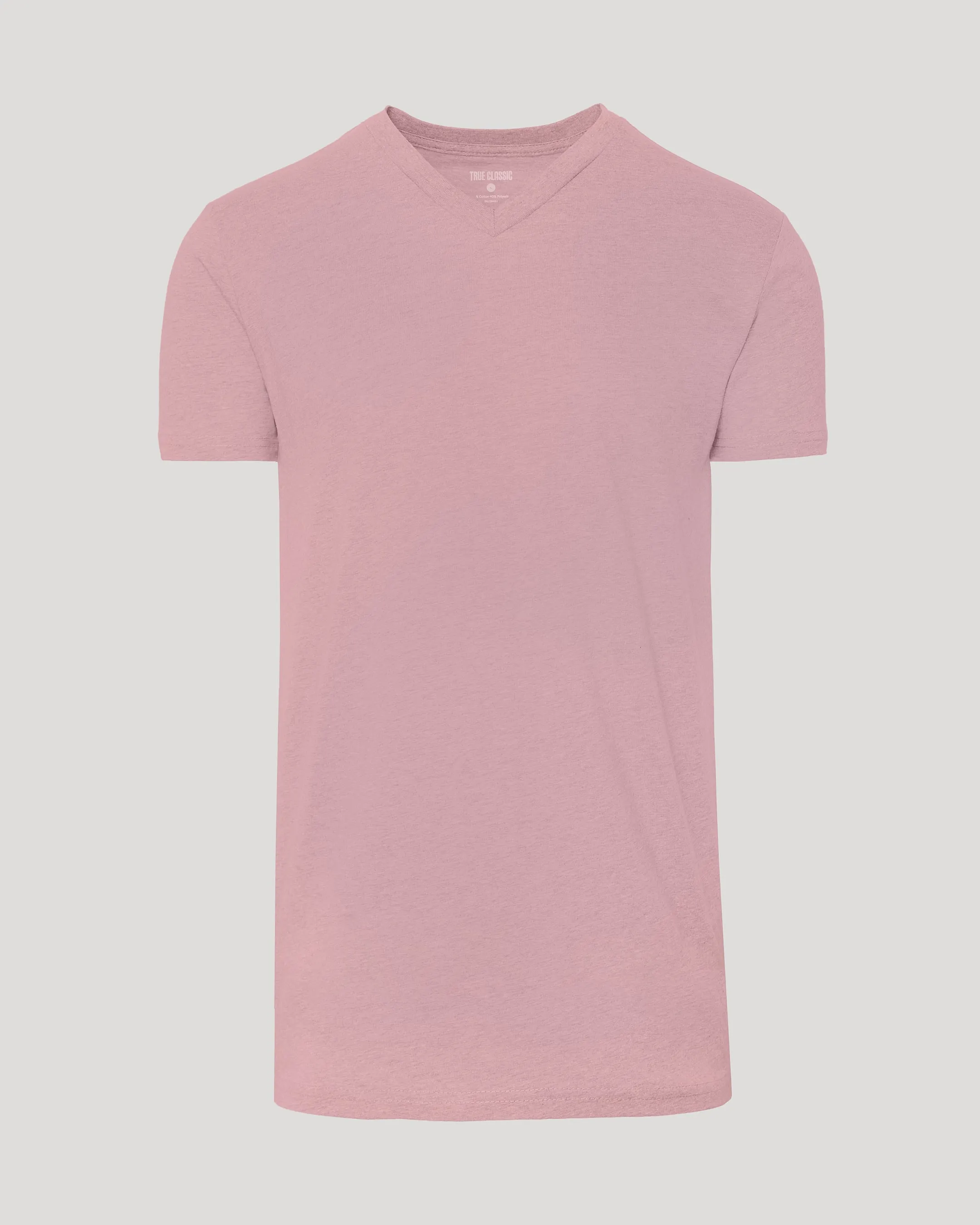 Light Heather Boysenberry Tall Classic V-Neck sold by True Classic product image thumbnail 2