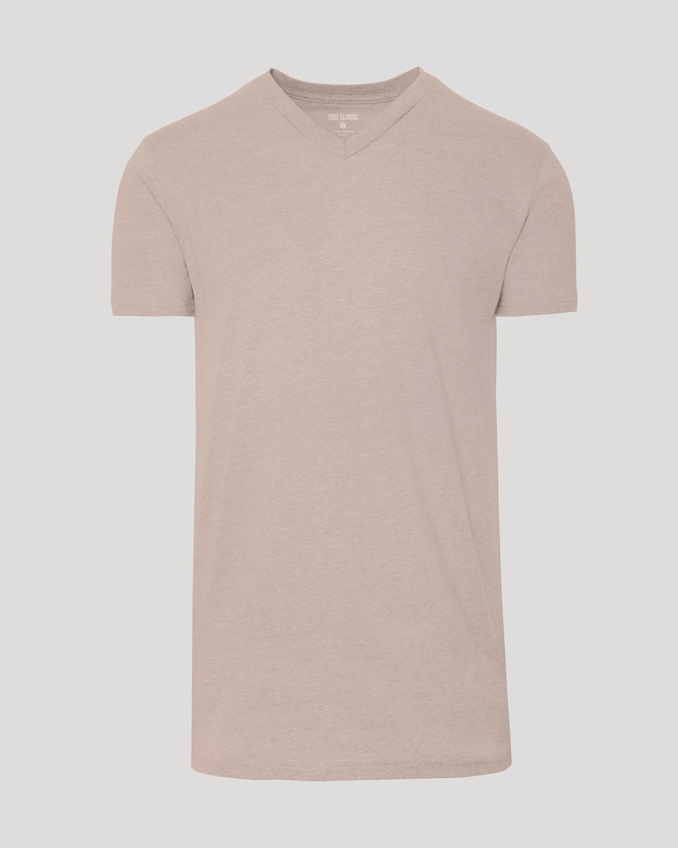 Light Heather Slate Mauve Tall Classic V-Neck sold by True Classic product image thumbnail 2