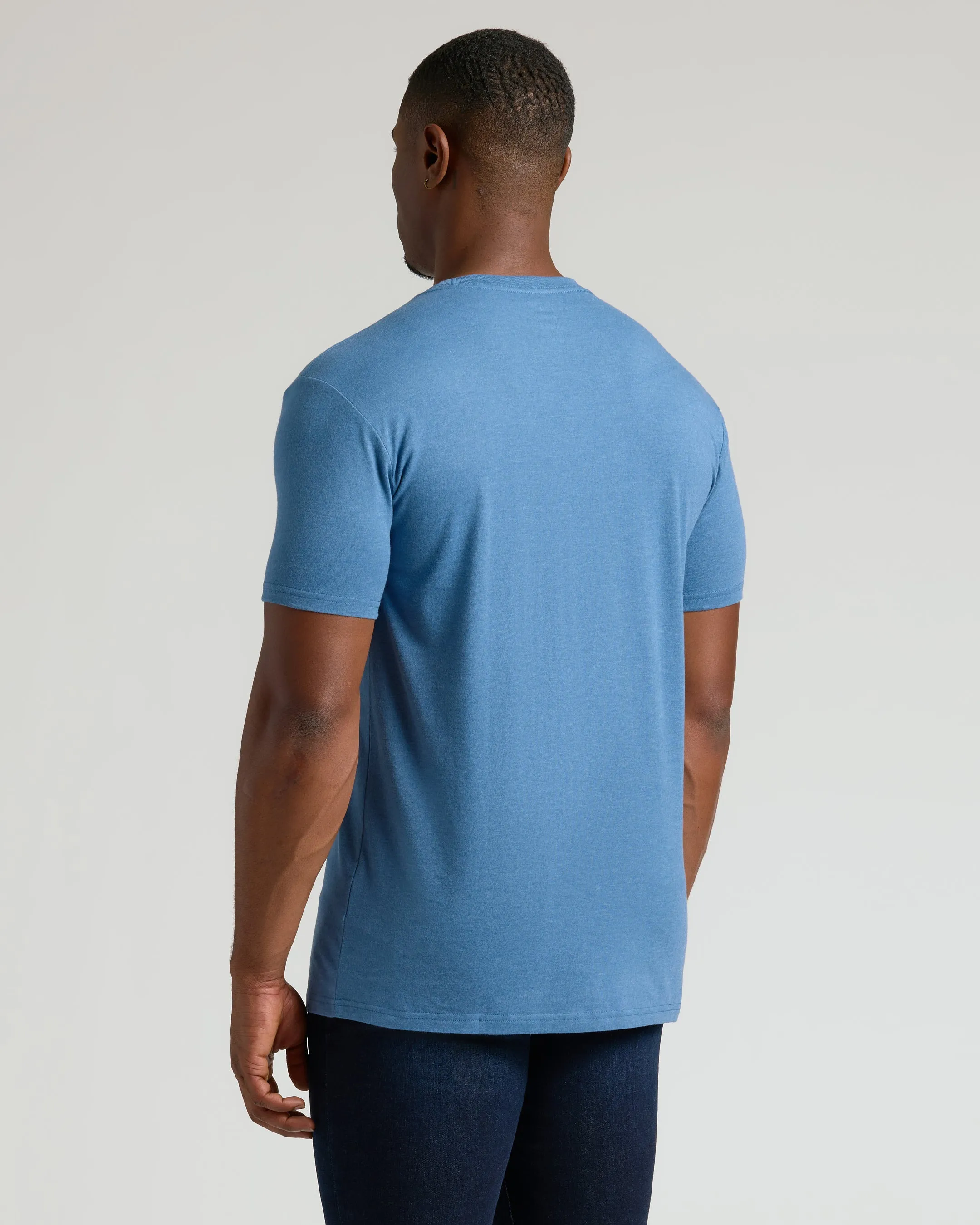 Dark Heather Blue Lake Tall Classic V-Neck sold by True Classic product image thumbnail 3