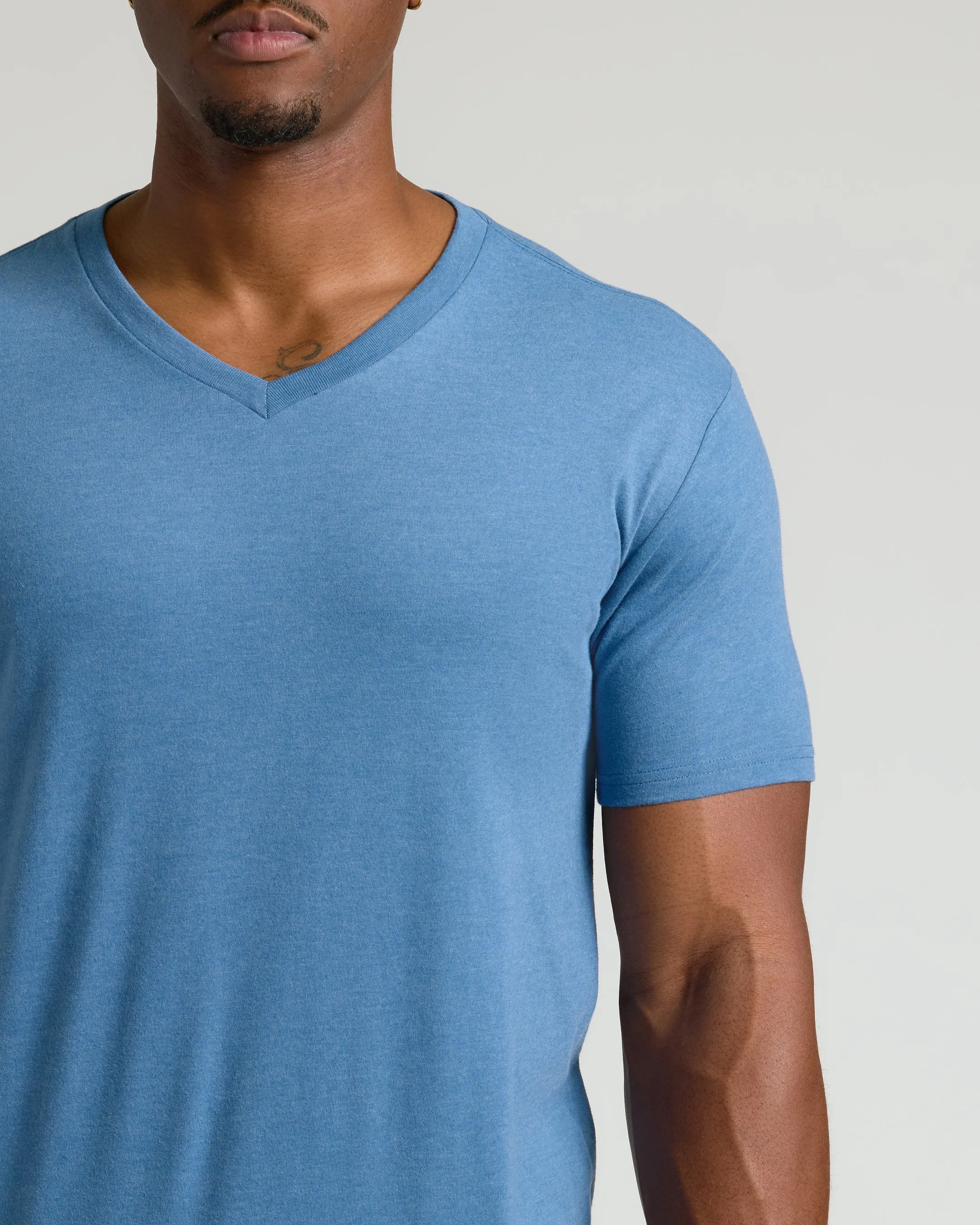 Dark Heather Blue Lake Tall Classic V-Neck sold by True Classic product image thumbnail 5